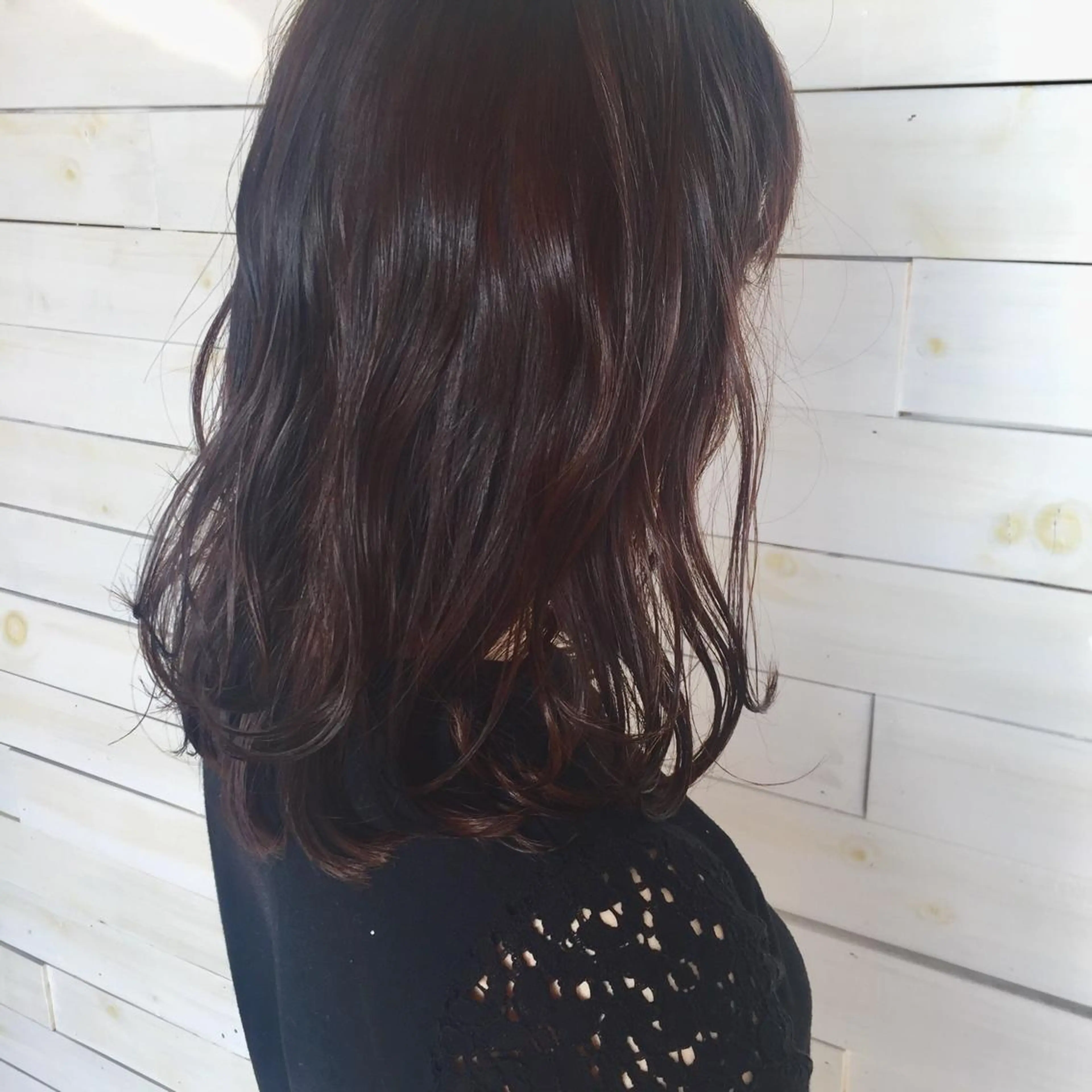 ミディアム 黒田瀬奈/ボブ まろやかベージュのヘアスタイル