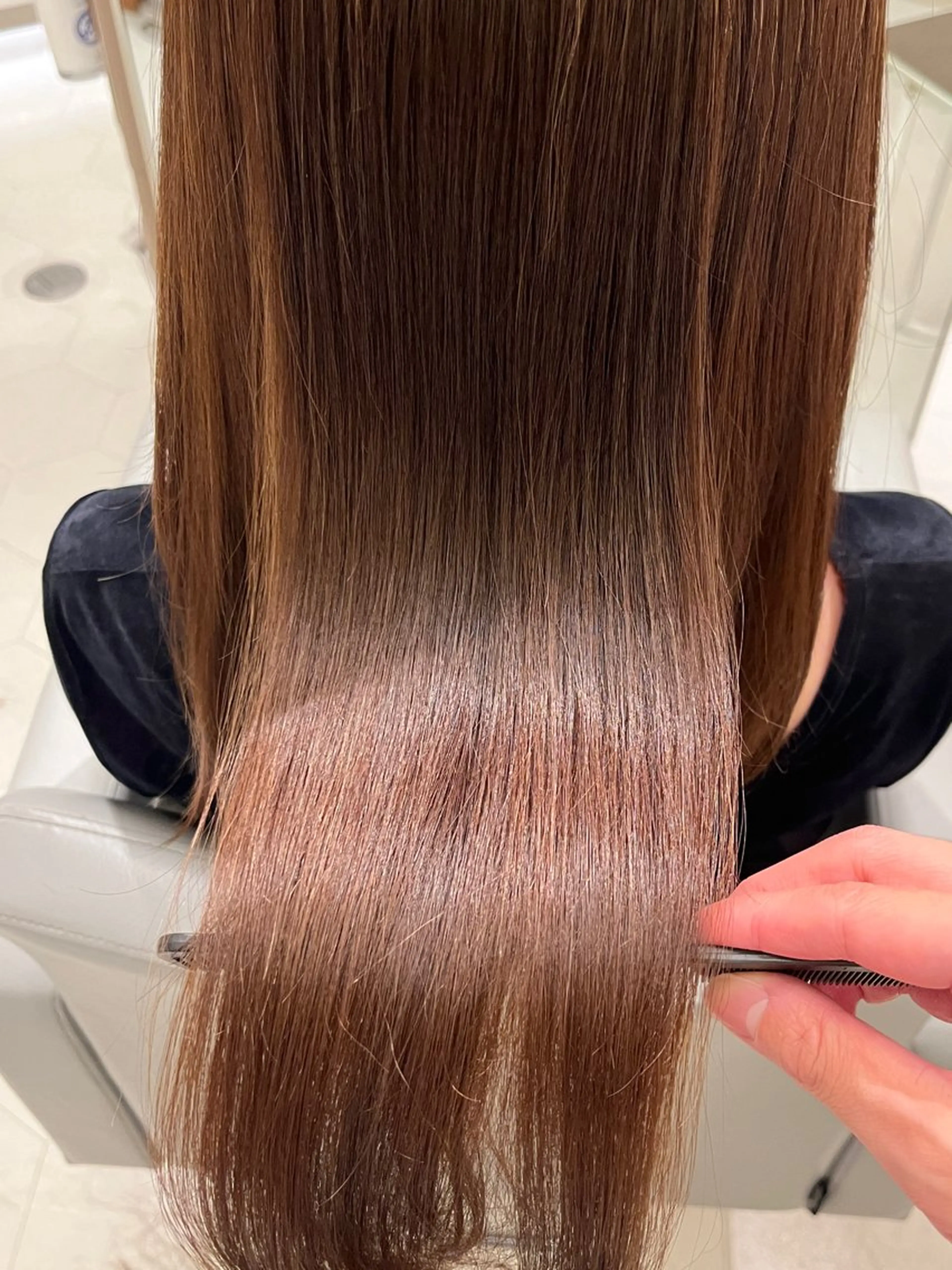 ロング 酸性ストレート カット 縮毛矯正 髪質改善/縮毛矯正 艶髪🔥高杉のヘアスタイル