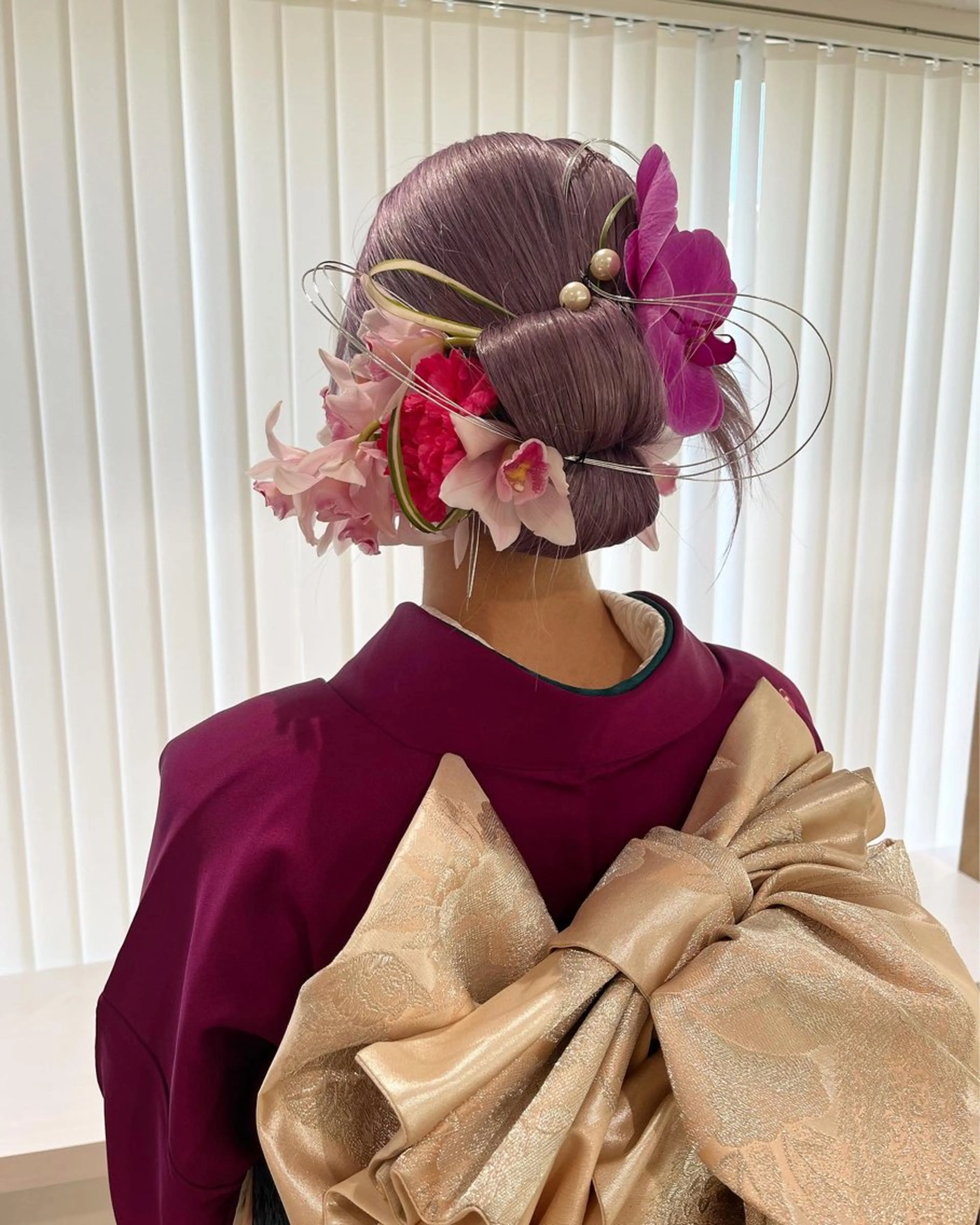 🪡着物着付け+ヘアセット🪡 \成人式前撮り・後撮り・結婚式に♡/振袖・訪問着◎の写真