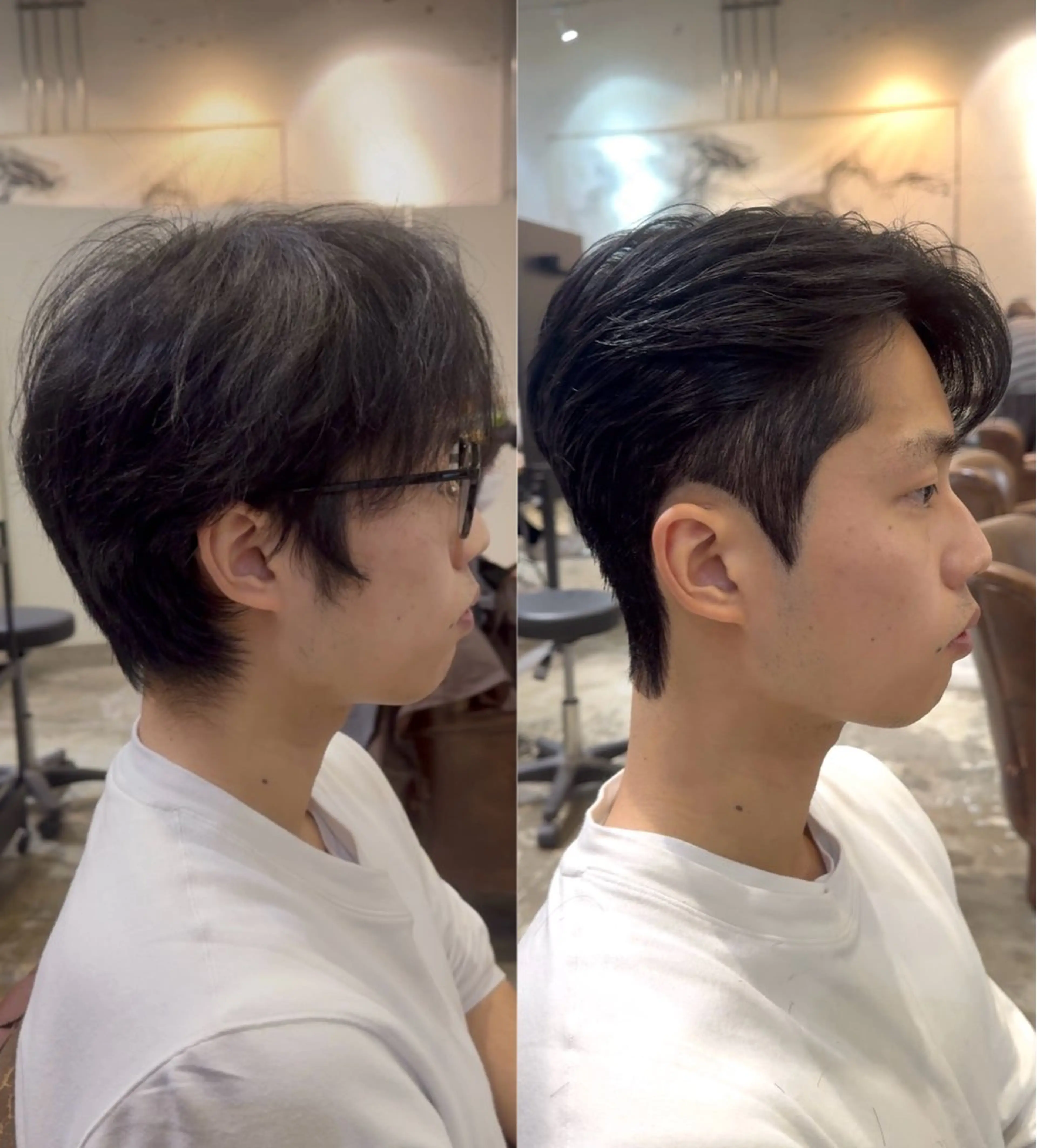 ショート パーマ メンズ ダウンパーマ メンズパーマ カット パーマ トリートメント 吉祥寺/ダウンパーマ メンズ韓国ヘア/桑本のヘアスタイル