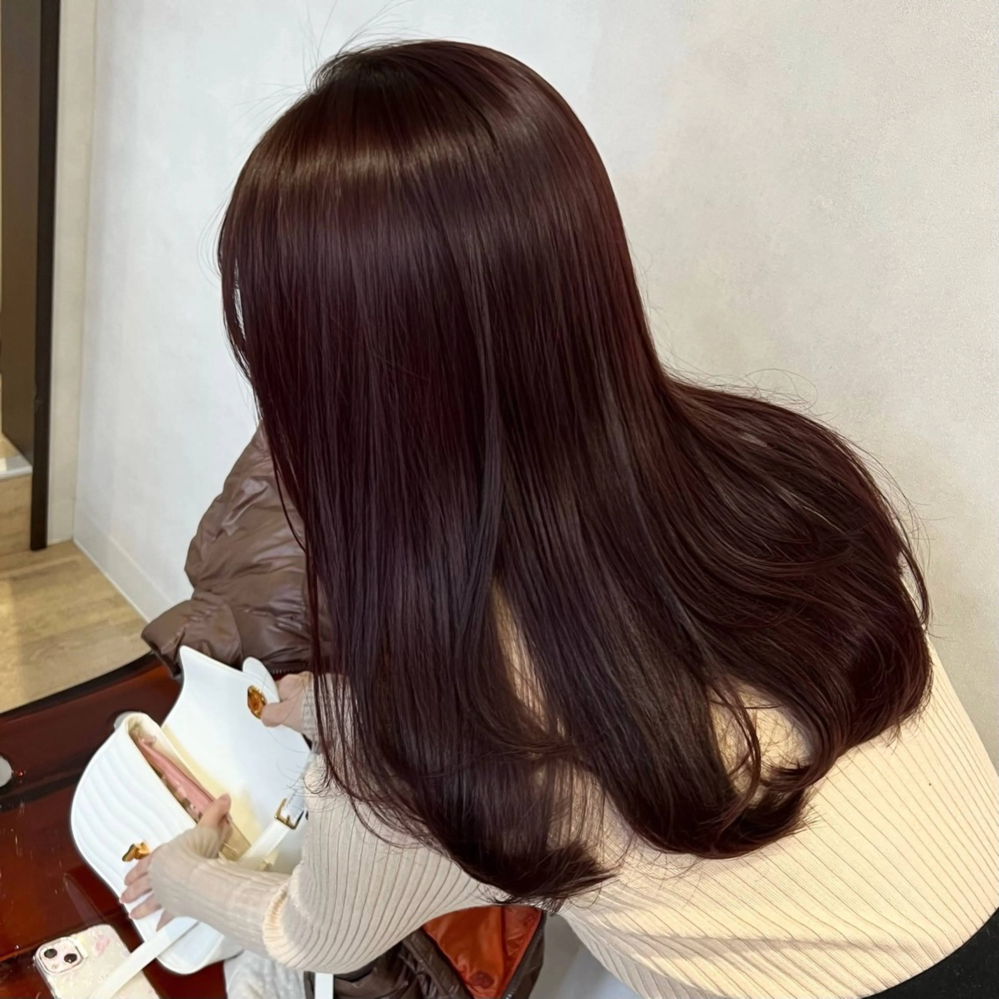 セミロング ラベンダーブラウン 住 なつきのヘアスタイル