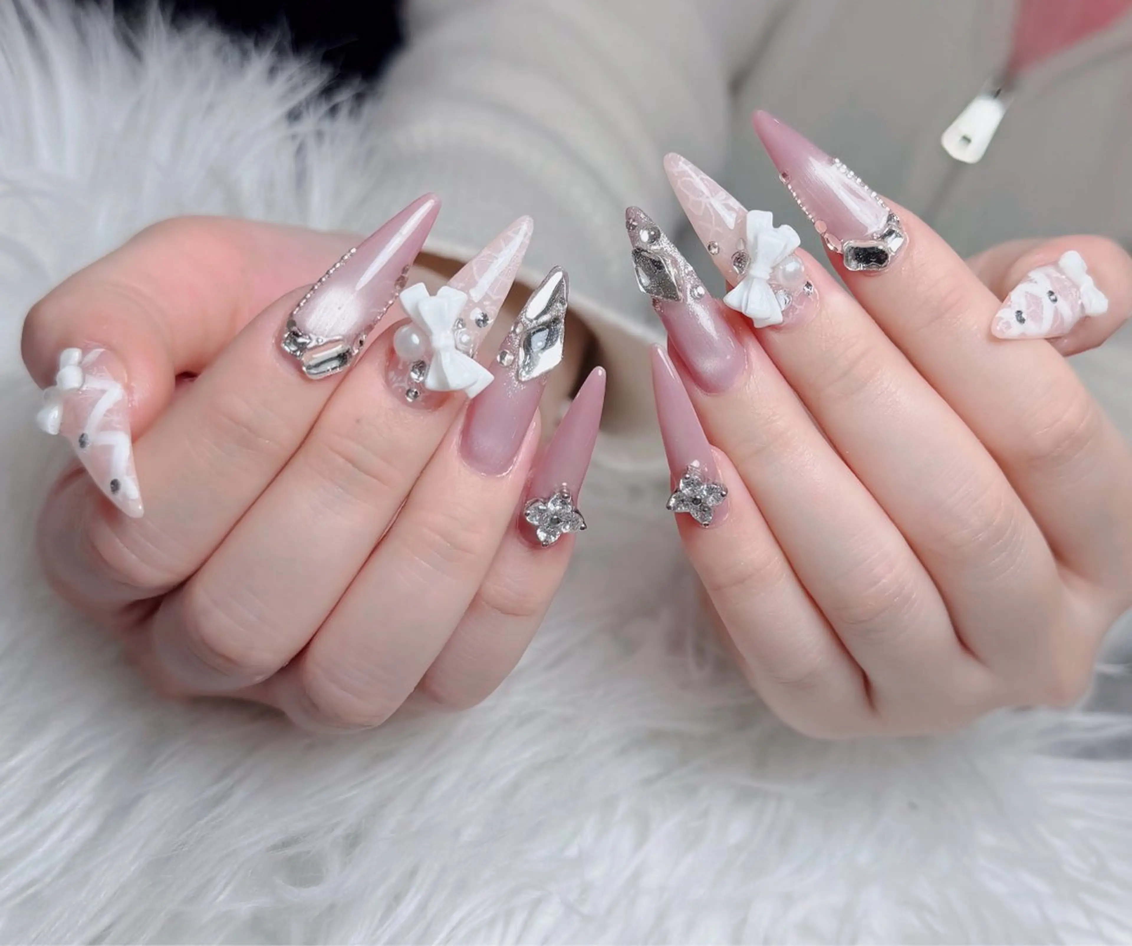 ネイル アートネイル フレンチネイル ジェルネイル 韓国ネイル マグネットネイル ハンドネイル Lenie Nail Okuboのネイルデザイン