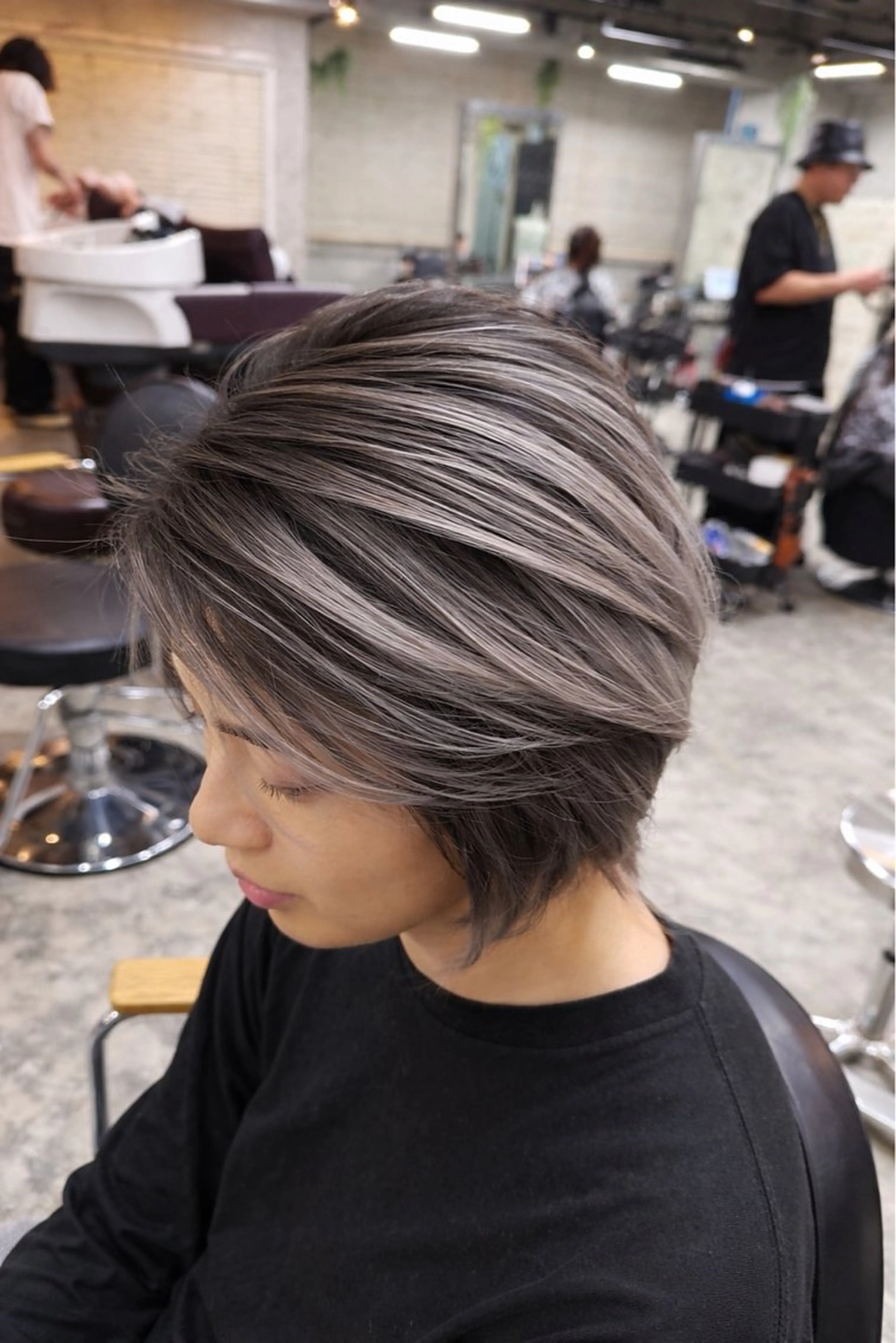 メンズ ヘアカラー トリートメント 横浜🦋ハイトーン 🫐シャドウルーツのヘアスタイル