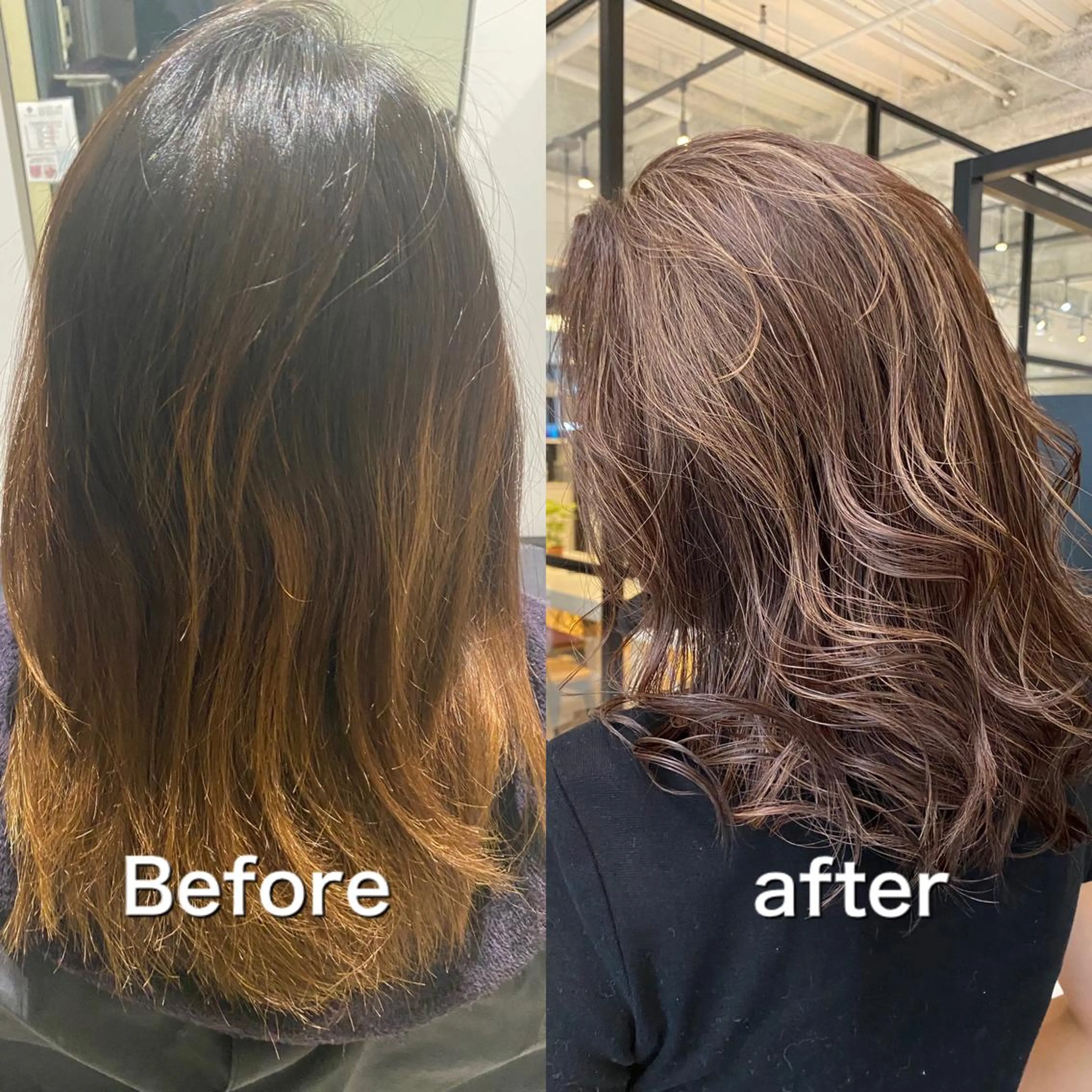 セミロング カラー カット ヘアカラー salowin梅田茶屋町suite所属・ハイトーンヘア/ 島崎　タクミのヘアスタイル