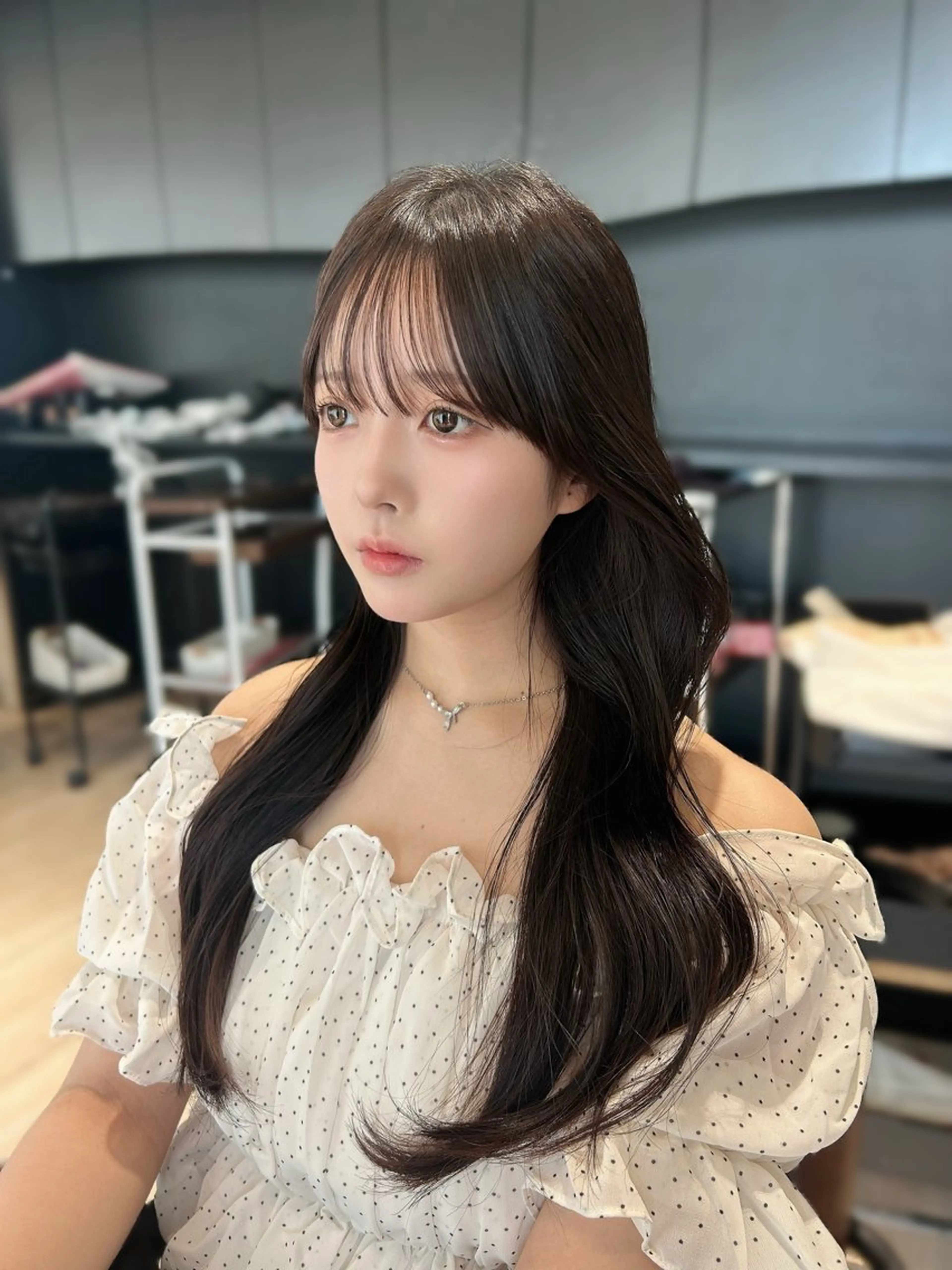 ロング カット ヘアカラー トリートメント 🎀大竹美侑／顔まわ りカット／レイヤーのヘアスタイル