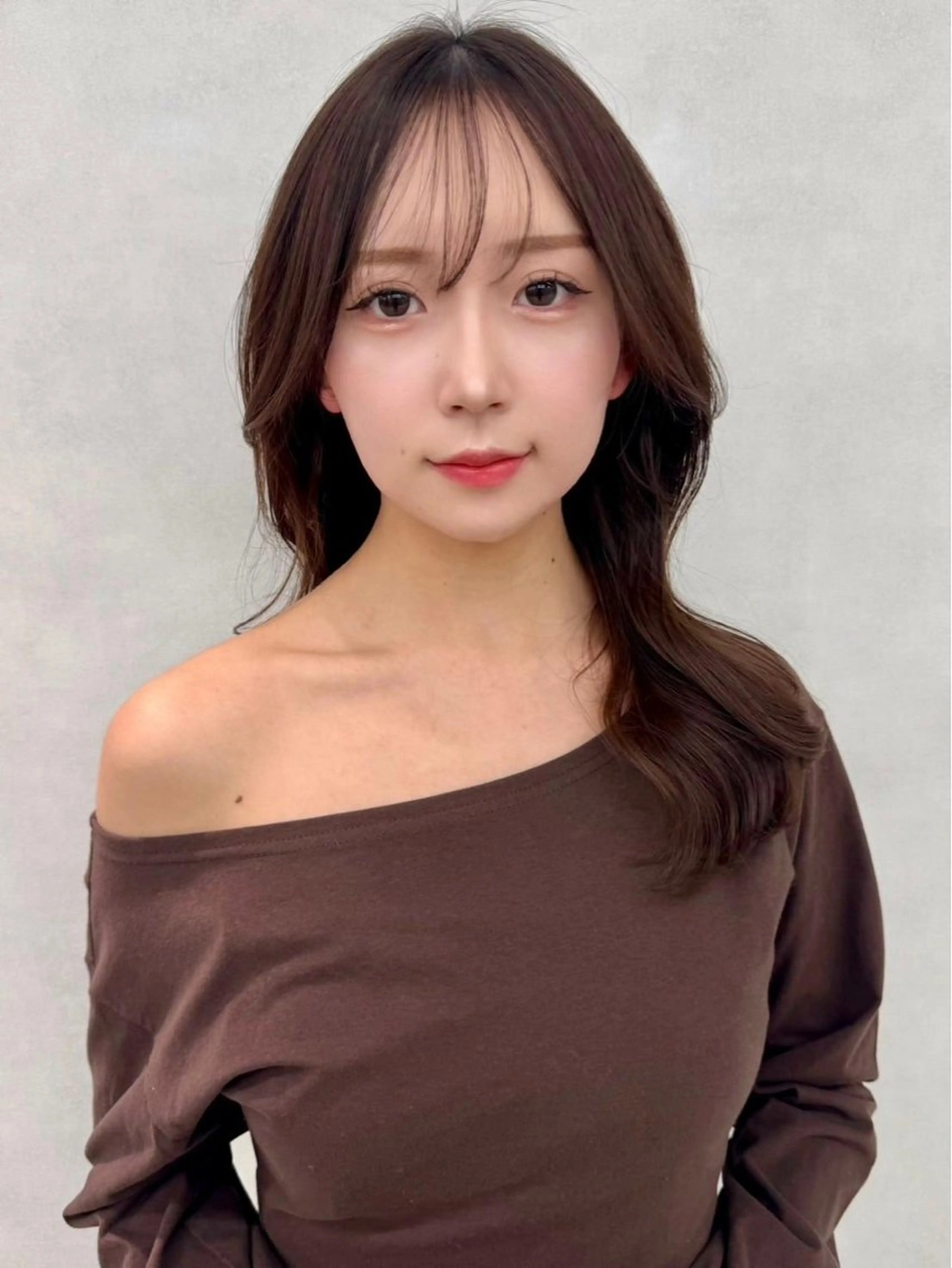 ロング カラー カット ヘアカラー トリートメント 🇰🇷韓国レイヤー ケアカラー／田川佑紀のヘアスタイル