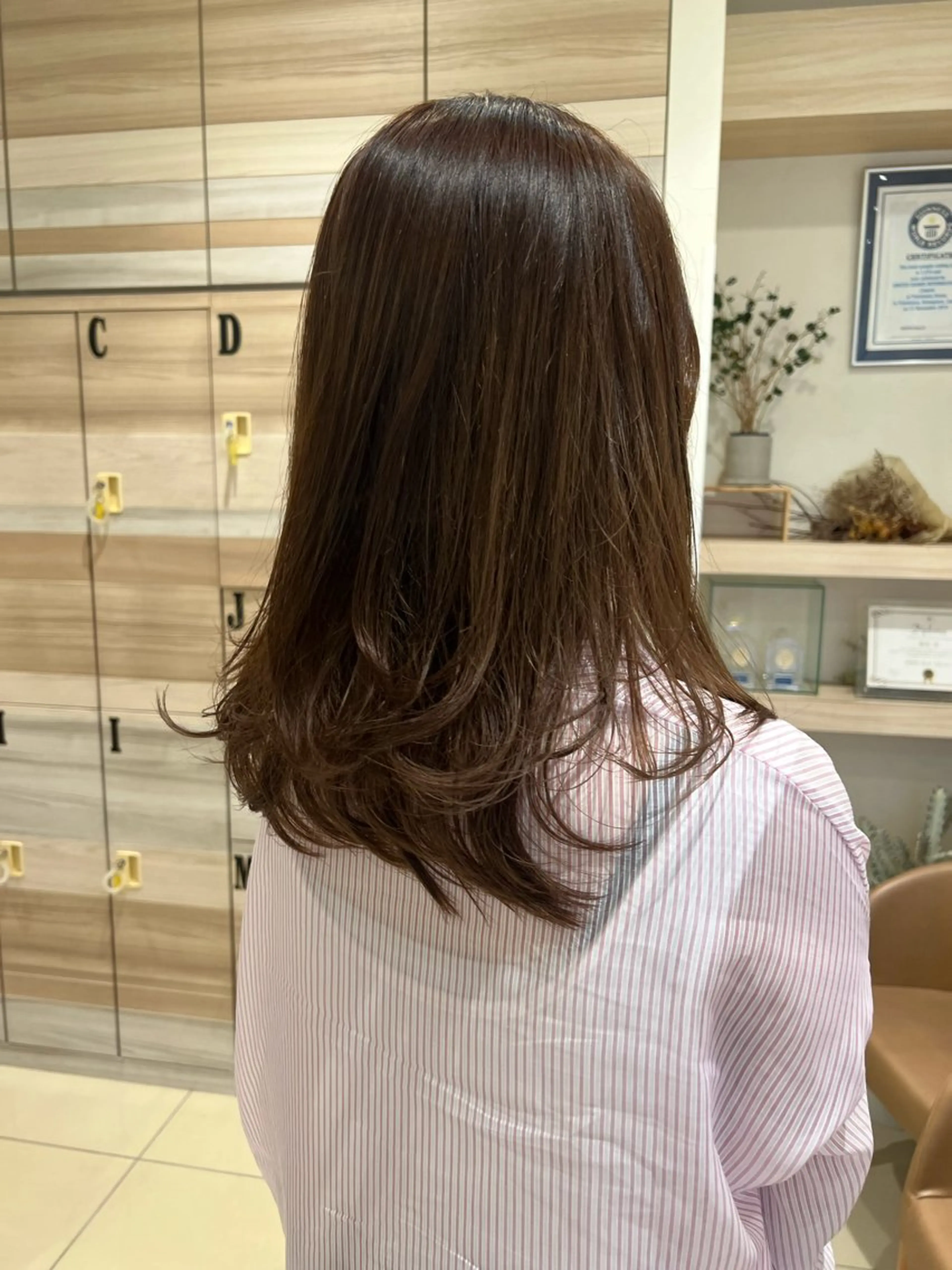 セミロング 韓国風🌷✨ 守屋紗希のヘアスタイル