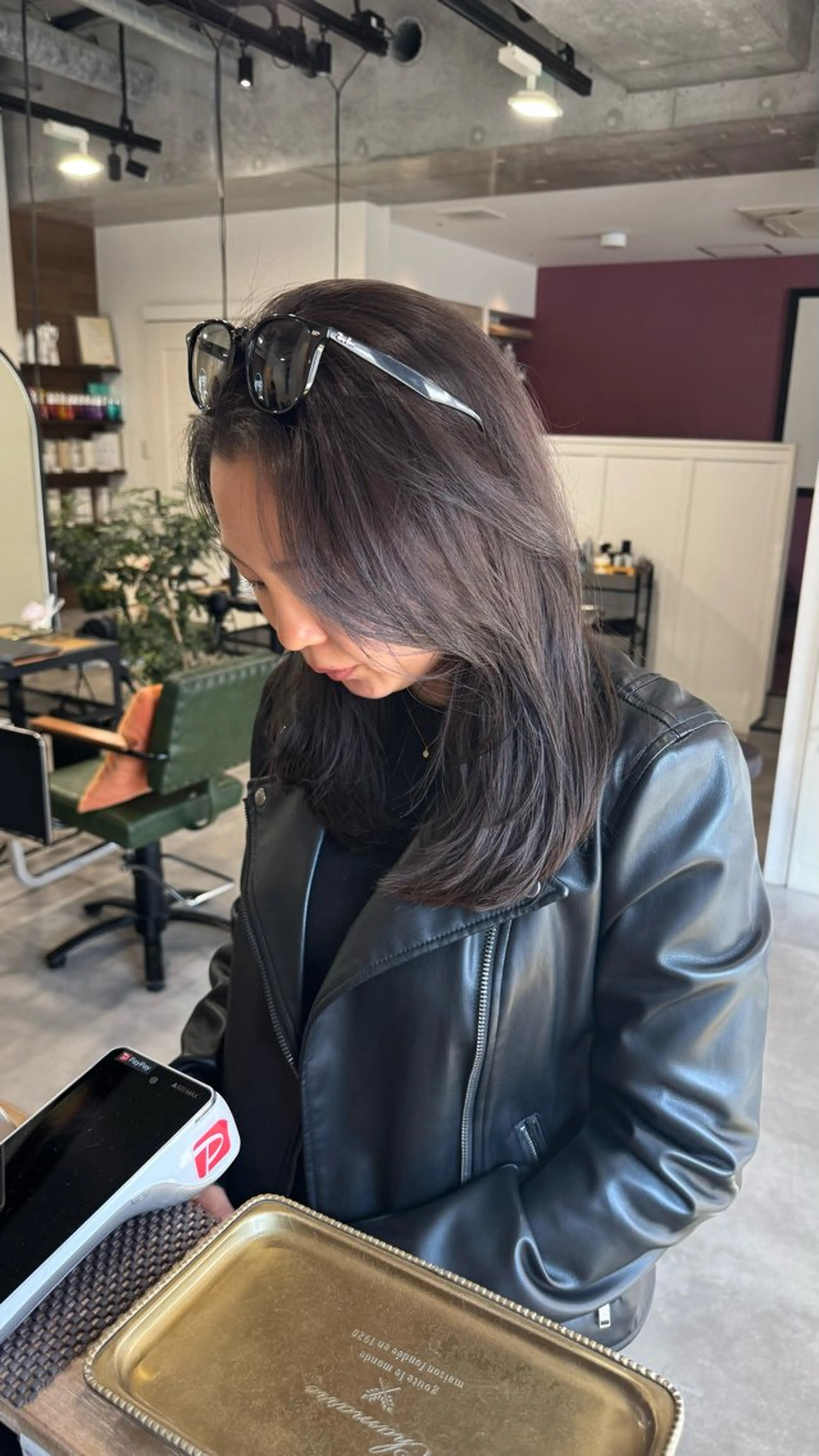 ミディアム ヘアカラー 平尾/艶カラー/ アッシュ系/中川誠大のヘアスタイル