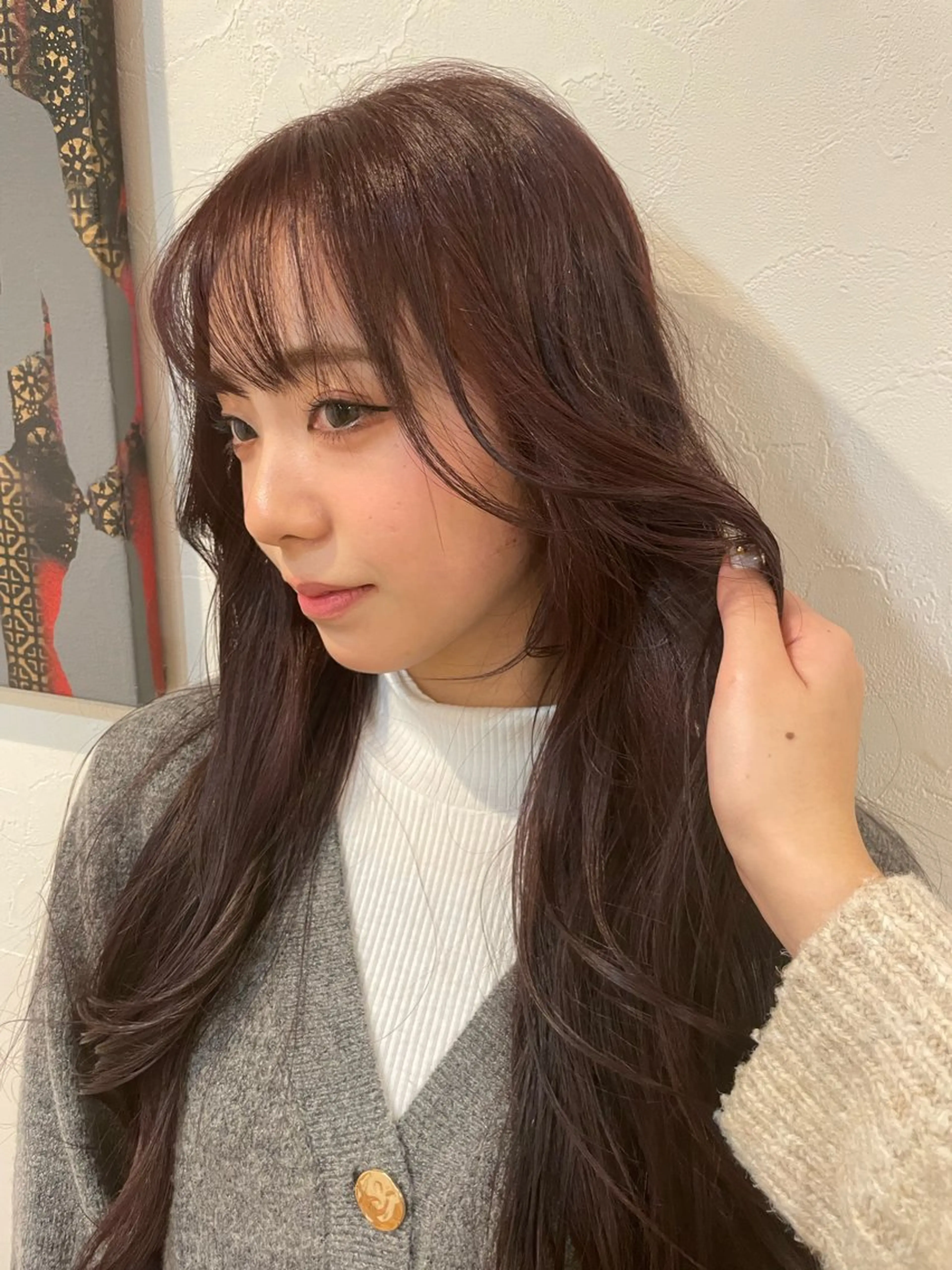 ロング カラー 久我 彩音のヘアスタイル