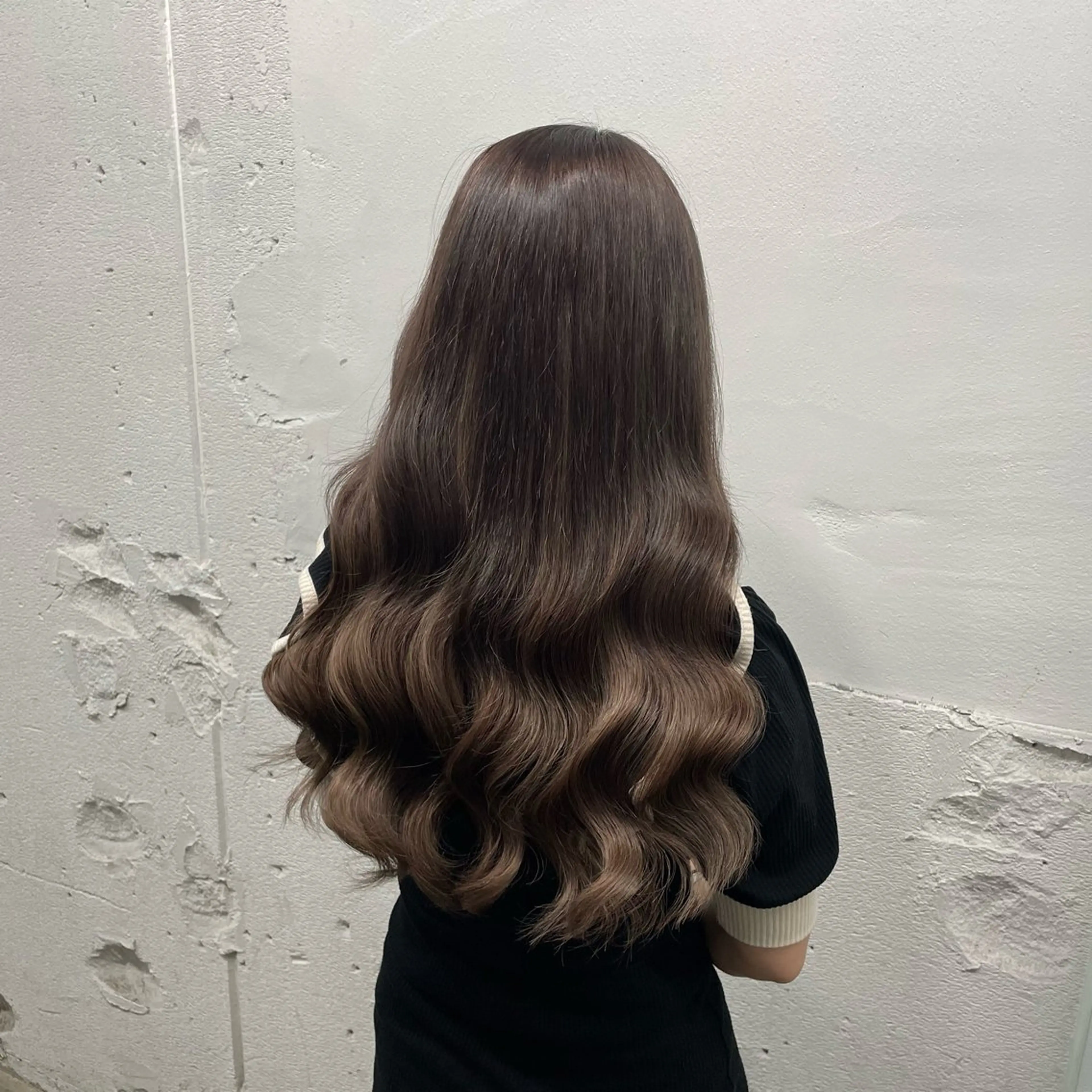 ロング カラー シールエクステ バレイヤージュ ミストバング ダークグレー ダブルカラー 🧡艶髪ちゅるん髪 🫧🧡YUKI❄️のヘアスタイル