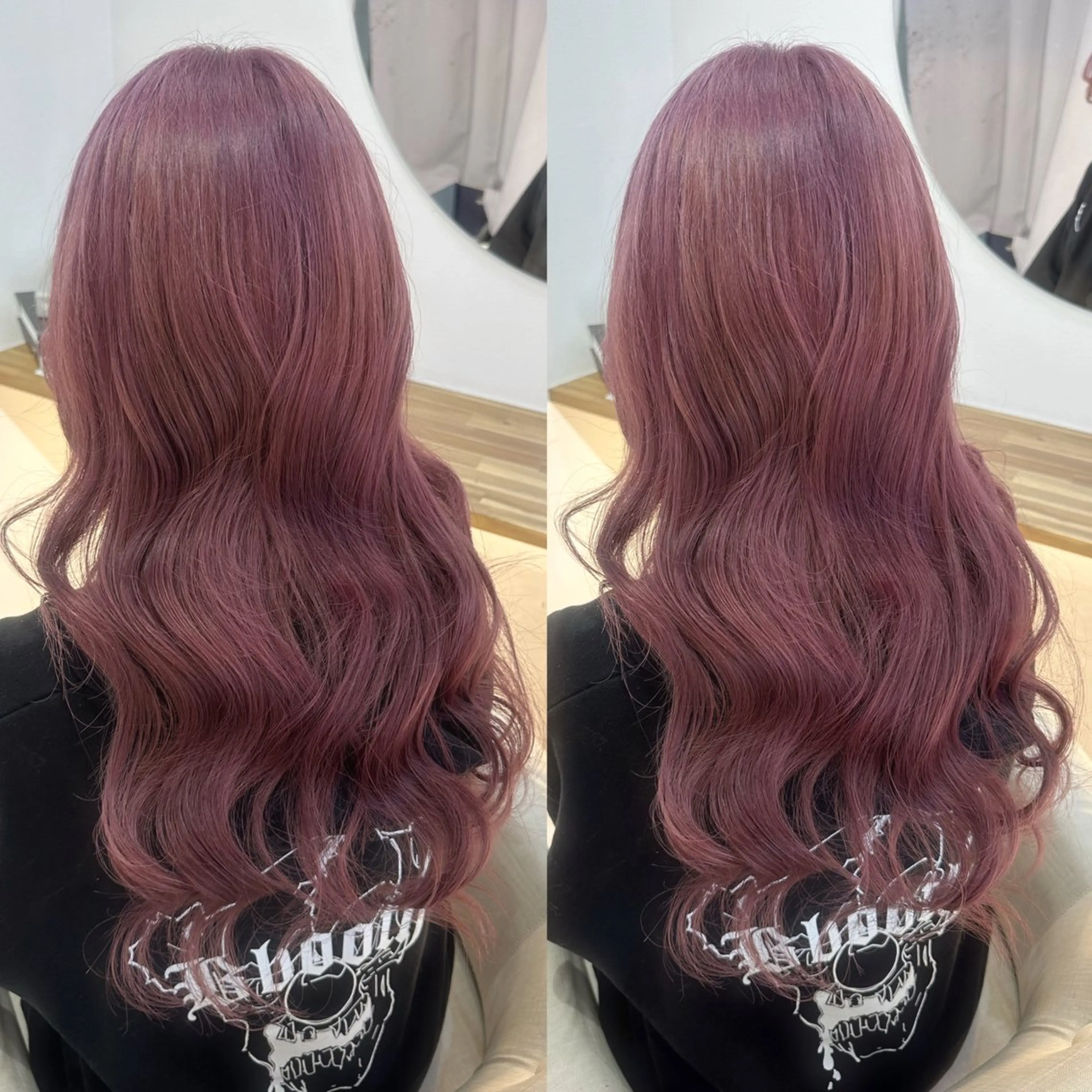 ロング カラー ラベンダーカラー ピンクカラー ピンクラベンダー Rio🎀ブリーチ なし透明感♡のヘアスタイル