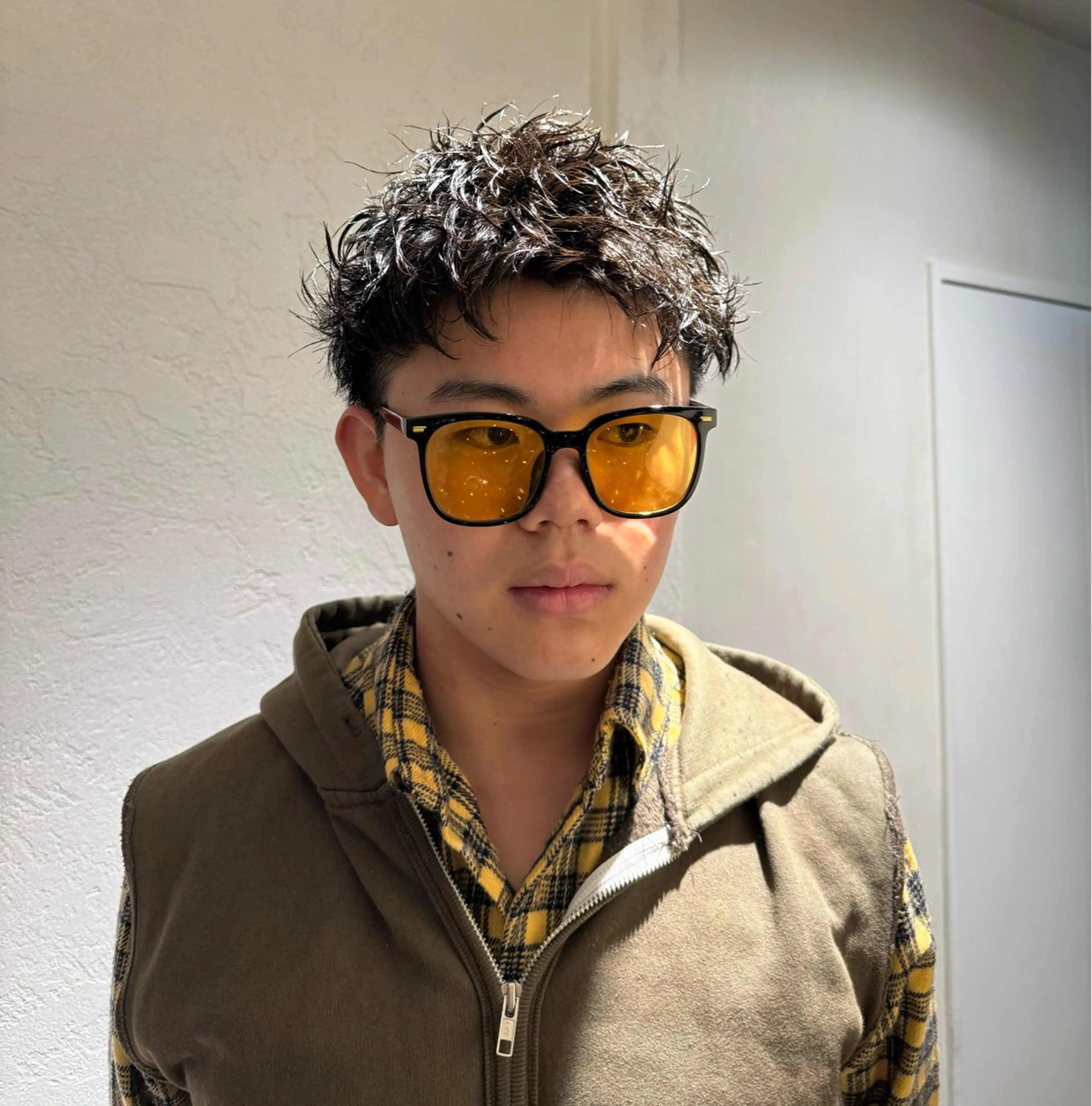 ショート パーマ メンズ カット パーマ メンズショート/ピン パーマ/新宿/フウガのヘアスタイル