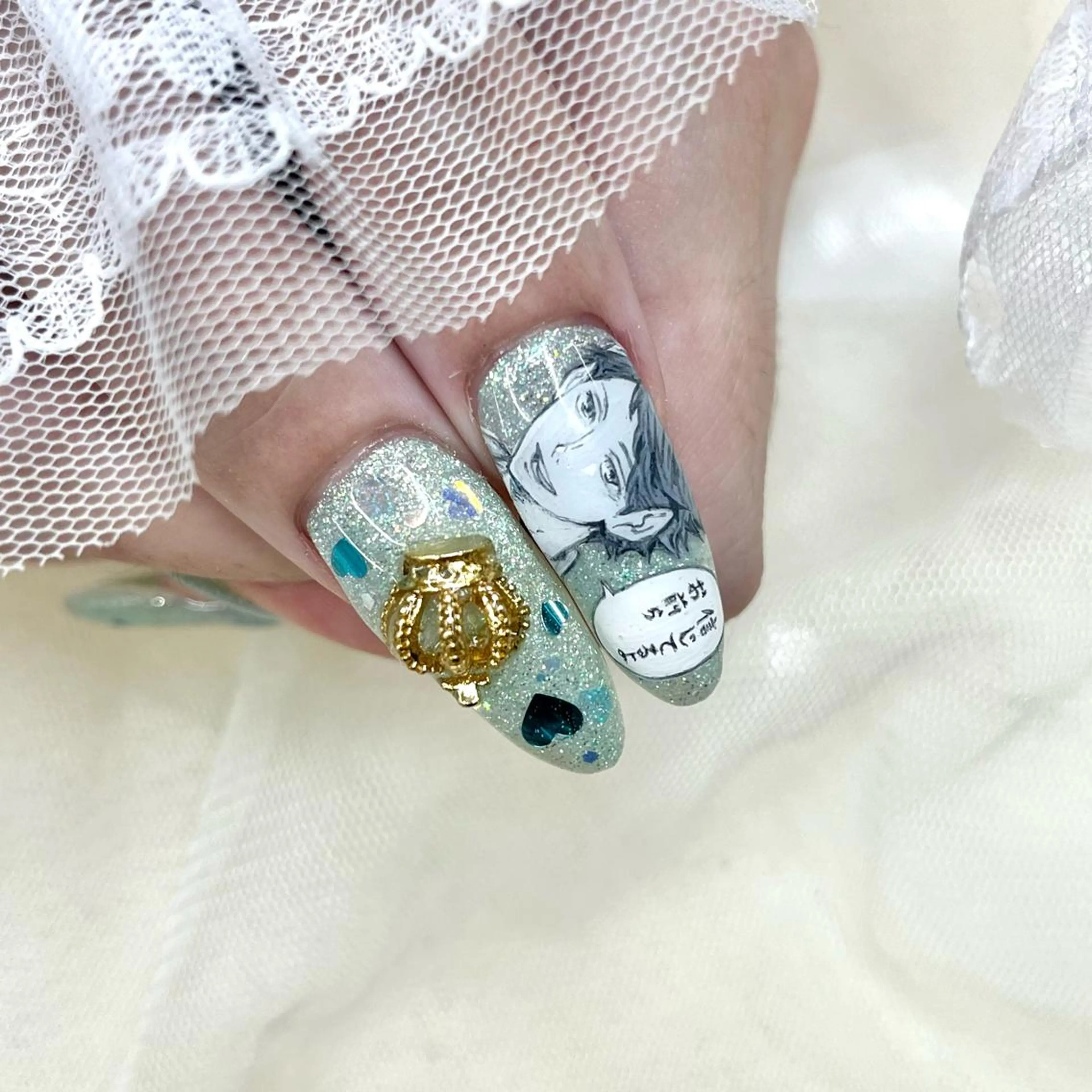 ロング ネイル ハンドネイル 池袋痛ネイル Nok. 渡辺のネイルデザイン