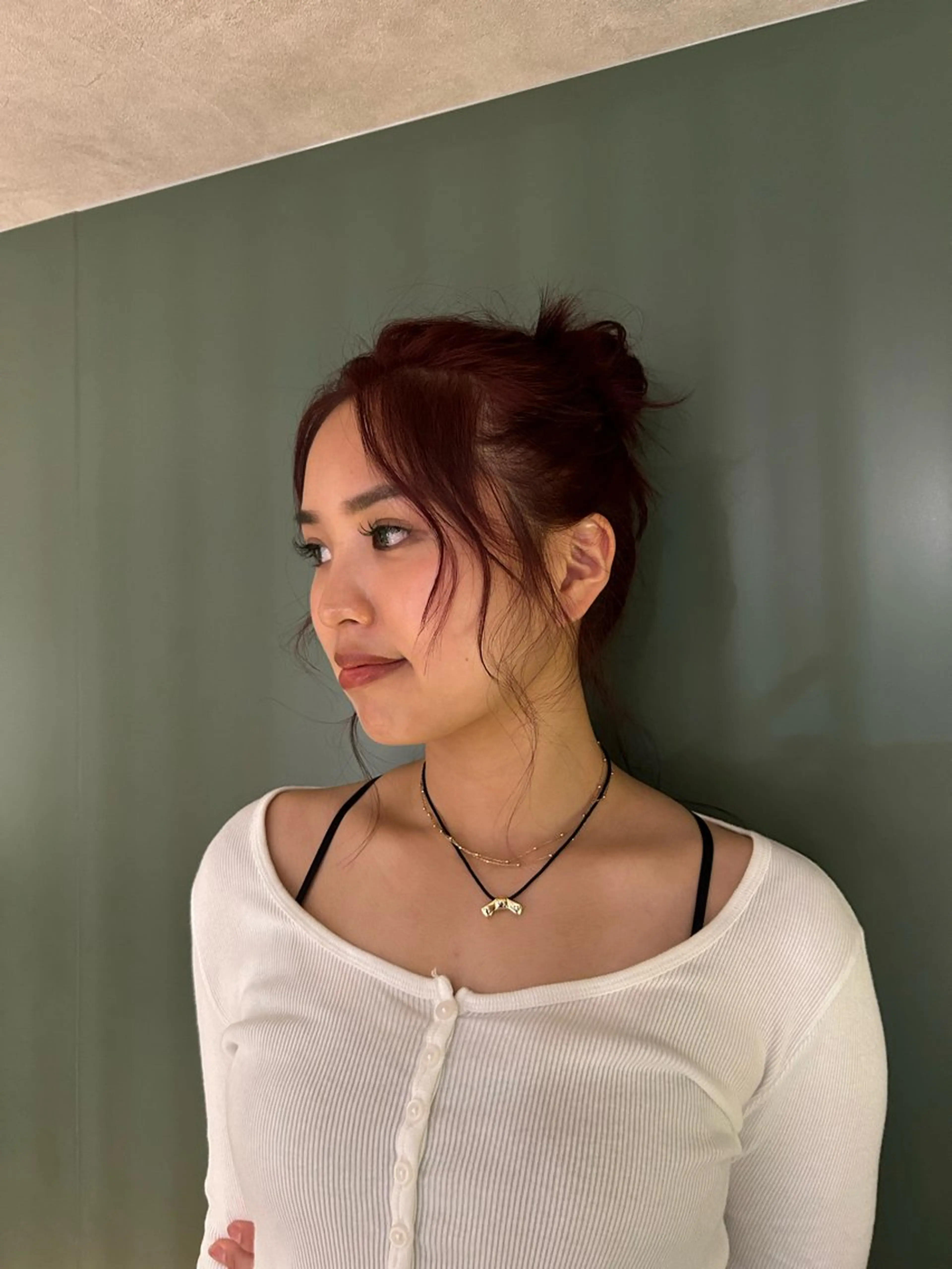 ロング カラー ヘアアレンジ お団子ヘア 透明感カラー/海外風 レイヤー/mao🗽のヘアスタイル