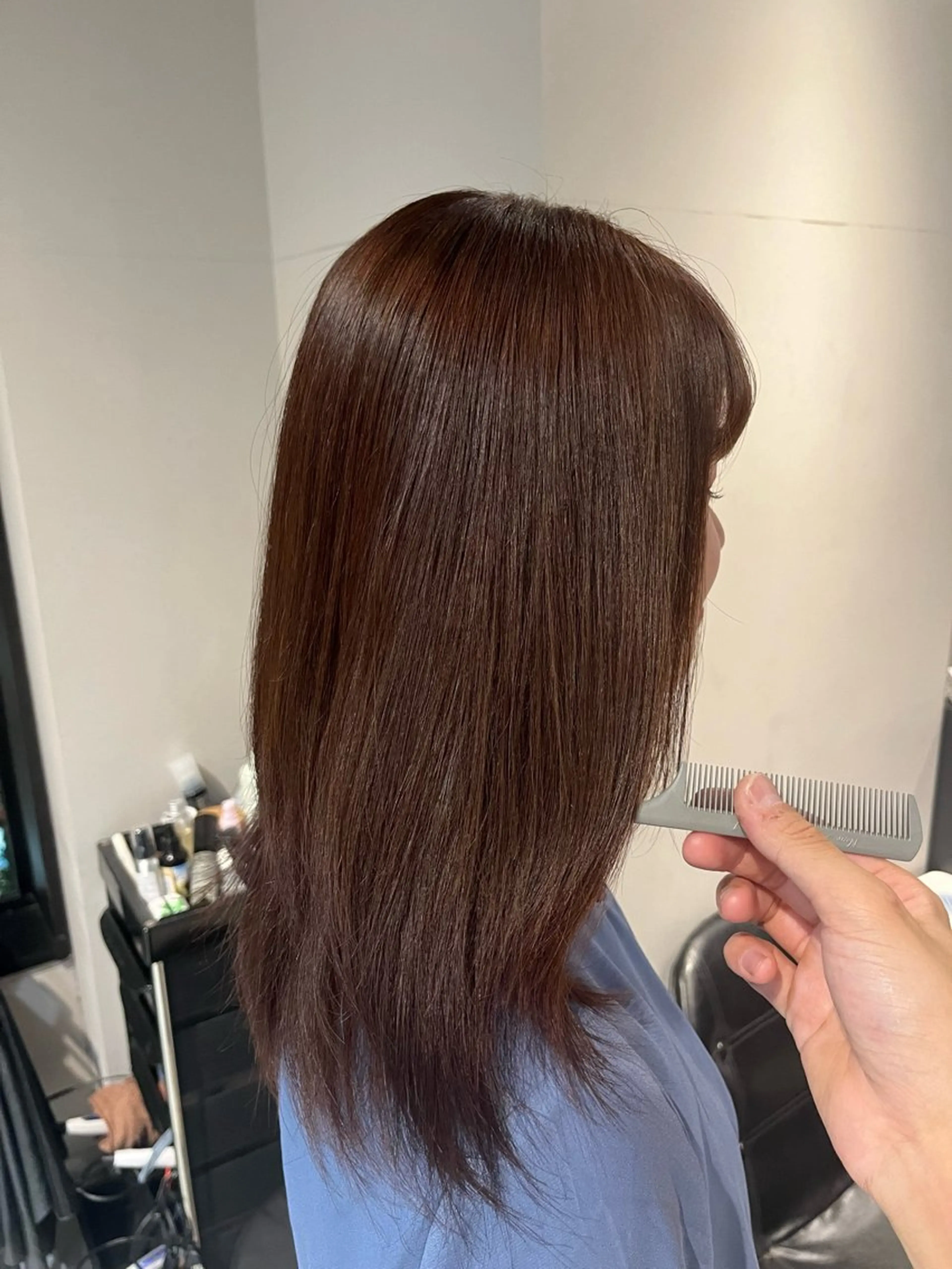 セミロング カラー うる艶カラー/恵比寿 ベージュ/丸山陽平のヘアスタイル