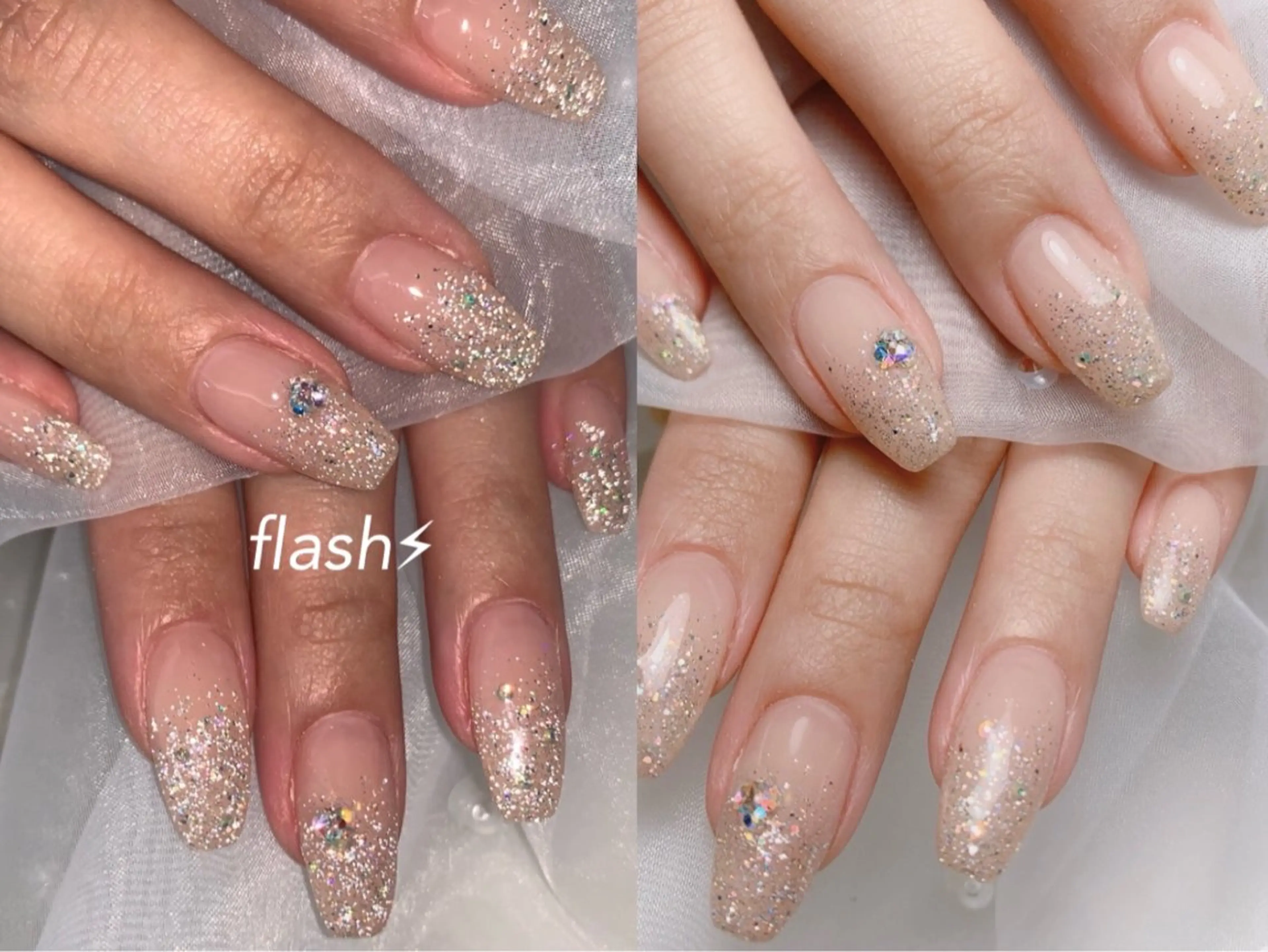 ネイル フラッシュネイル ストーンネイル ハンドネイル GREEM グリームのネイルデザイン