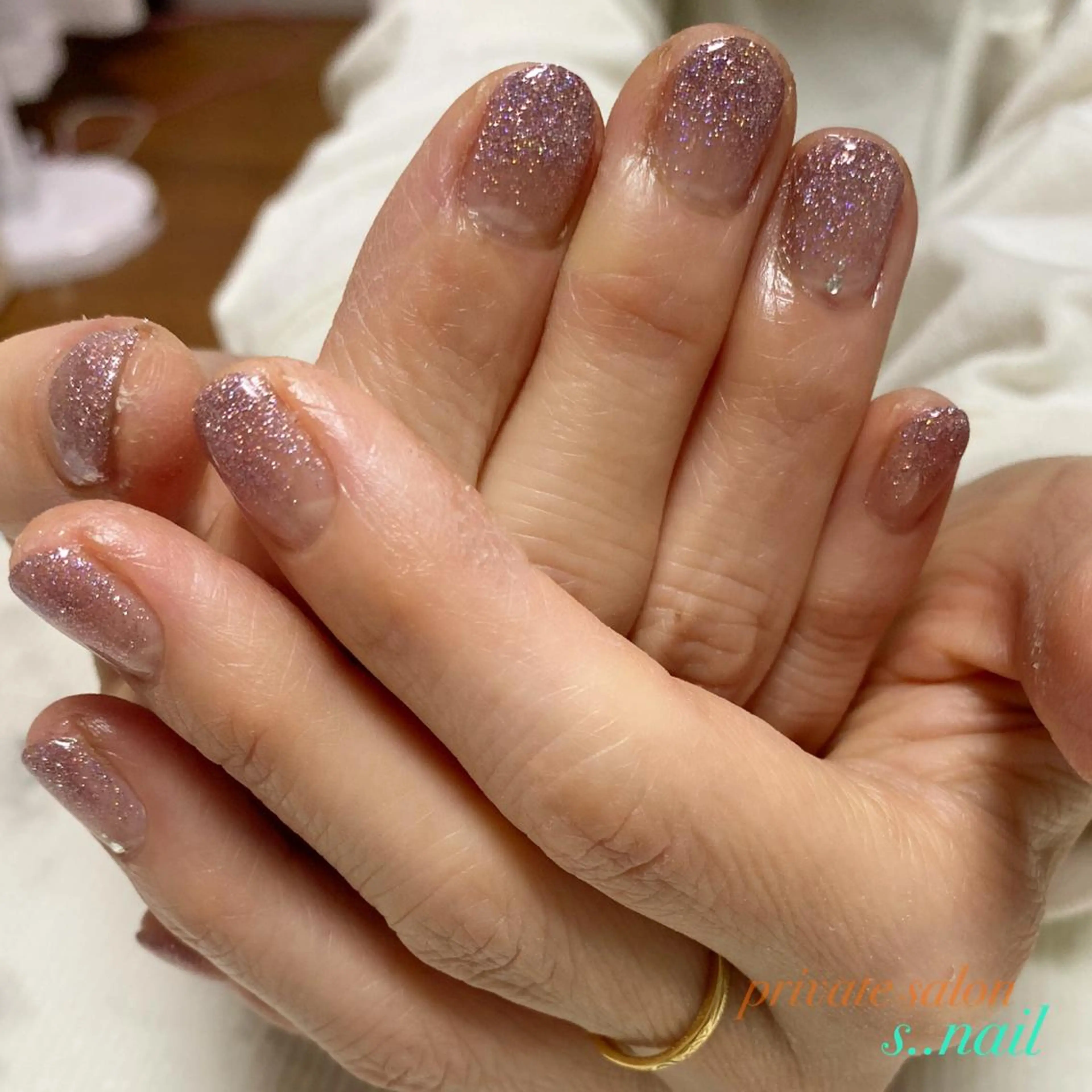 ネイル ラメ(グリッター) ラメグラデーション パープル ハンドネイル フットネイル s..nail / MORITAのネイルデザイン