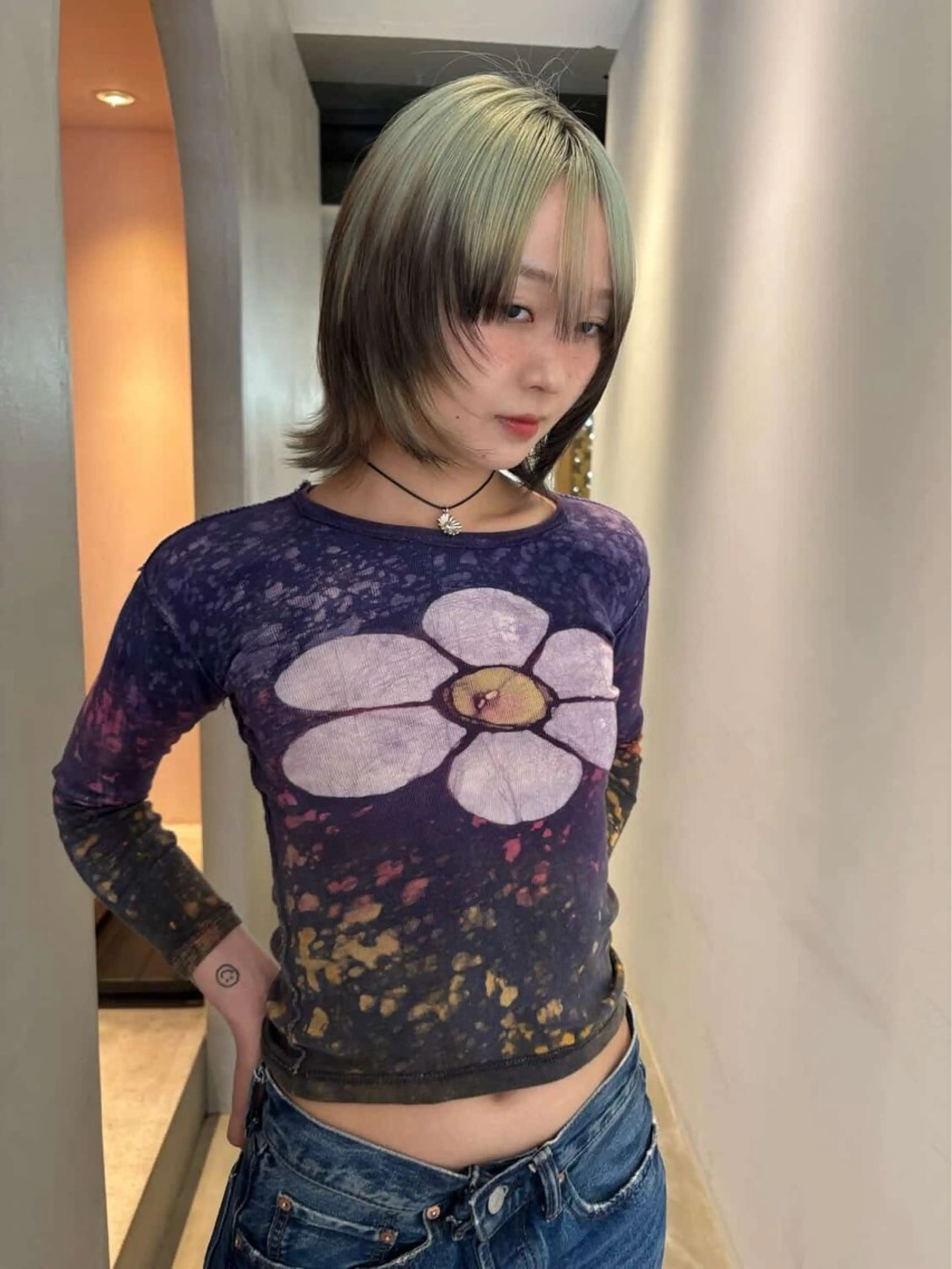 ミディアム レイヤーカット カット ボブ/艶カラー Rako.のヘアスタイル