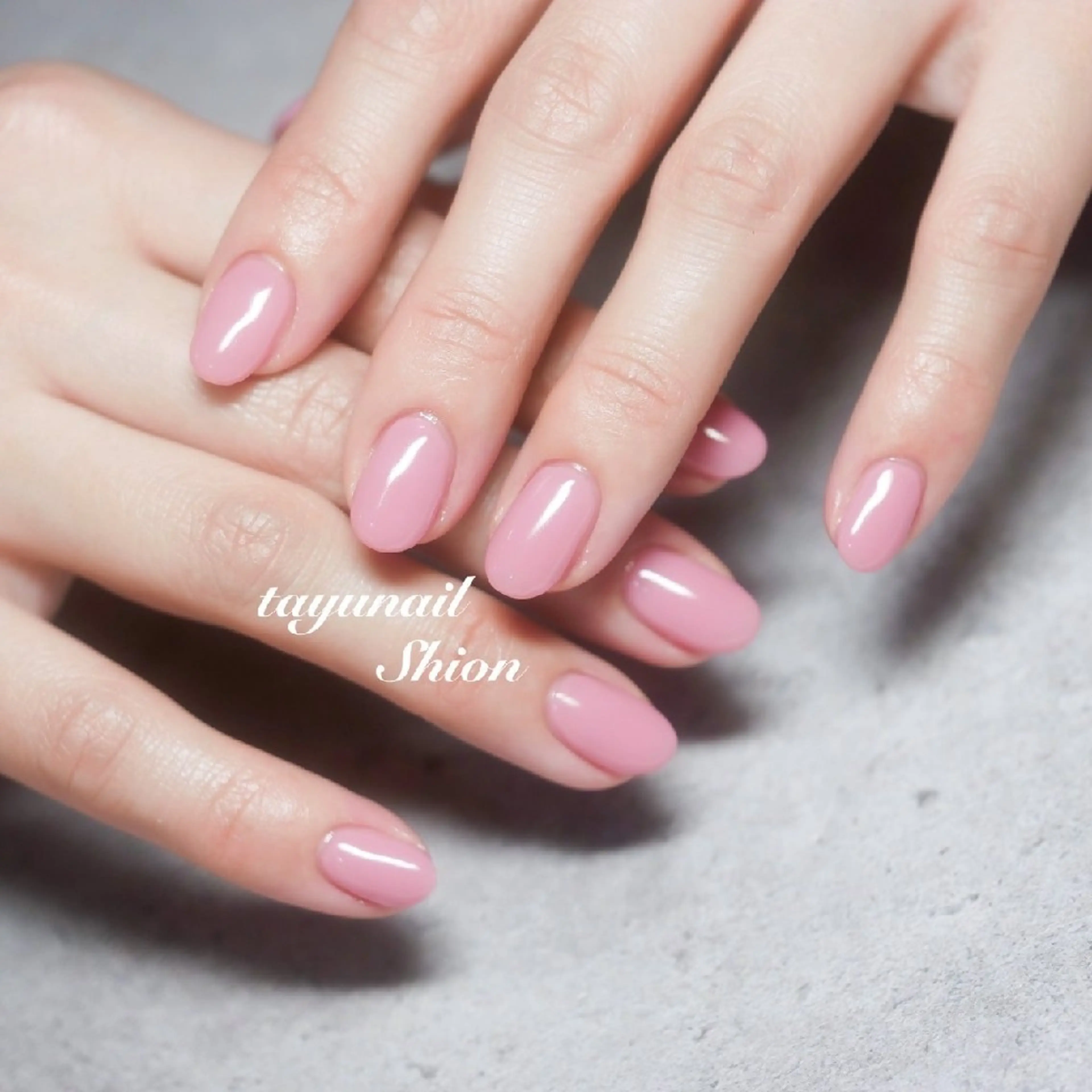 ネイル ジェルネイル ワンカラーネイル パラジェル ピンク 春ネイル ネイルサロン 【たゆnail】のネイルデザイン