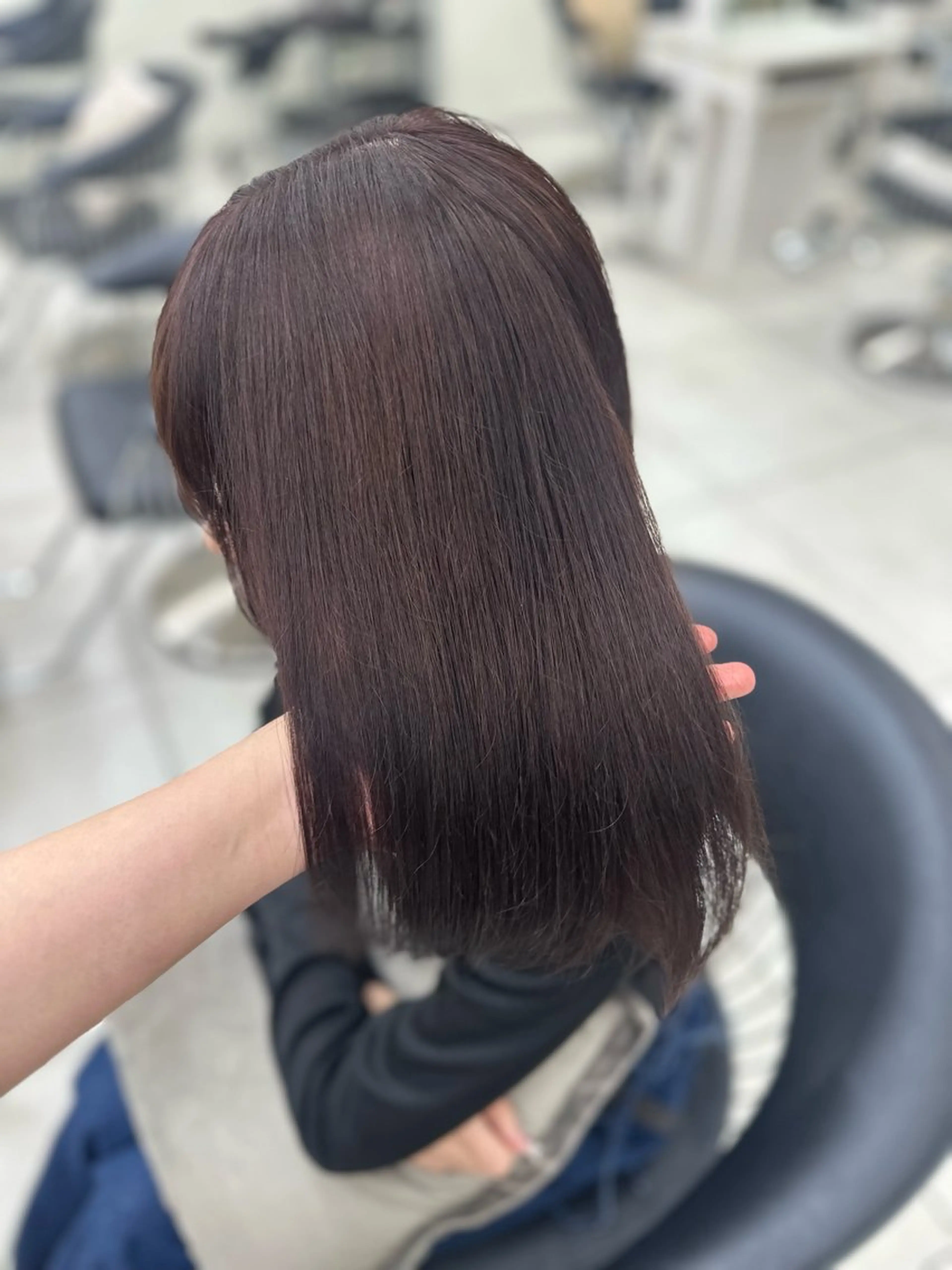 セミロング カラー ベージュカラー ブリーチ ラベンダーカラー ラベンダーベージュ 縮毛矯正 ヘアカラー 艶髪／ブリーチ🌟 銀座/HARUKAのヘアスタイル