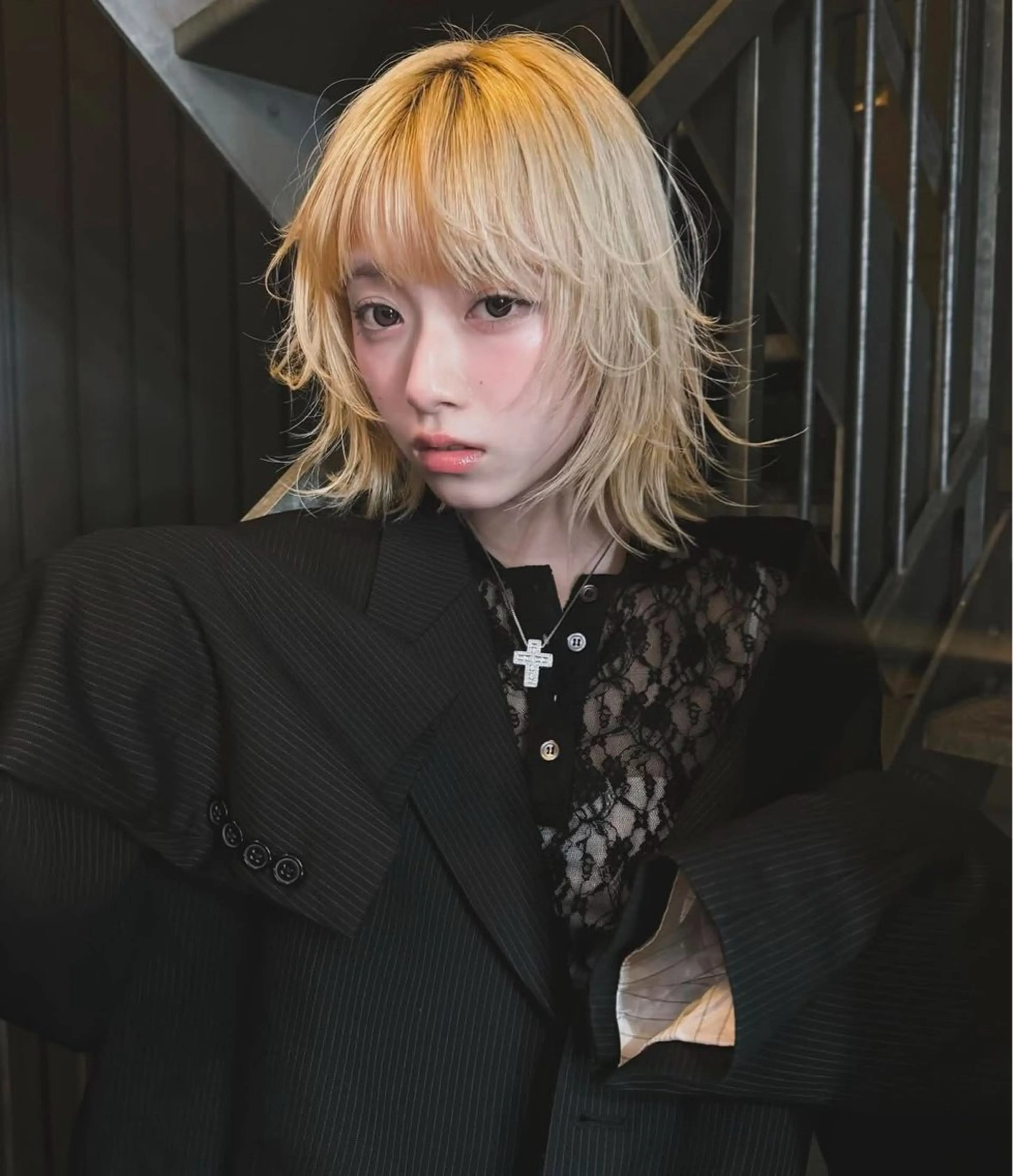 ショート カラー ヘアカラー 韓国ヘア/ハイトーン RYUSEIのヘアスタイル