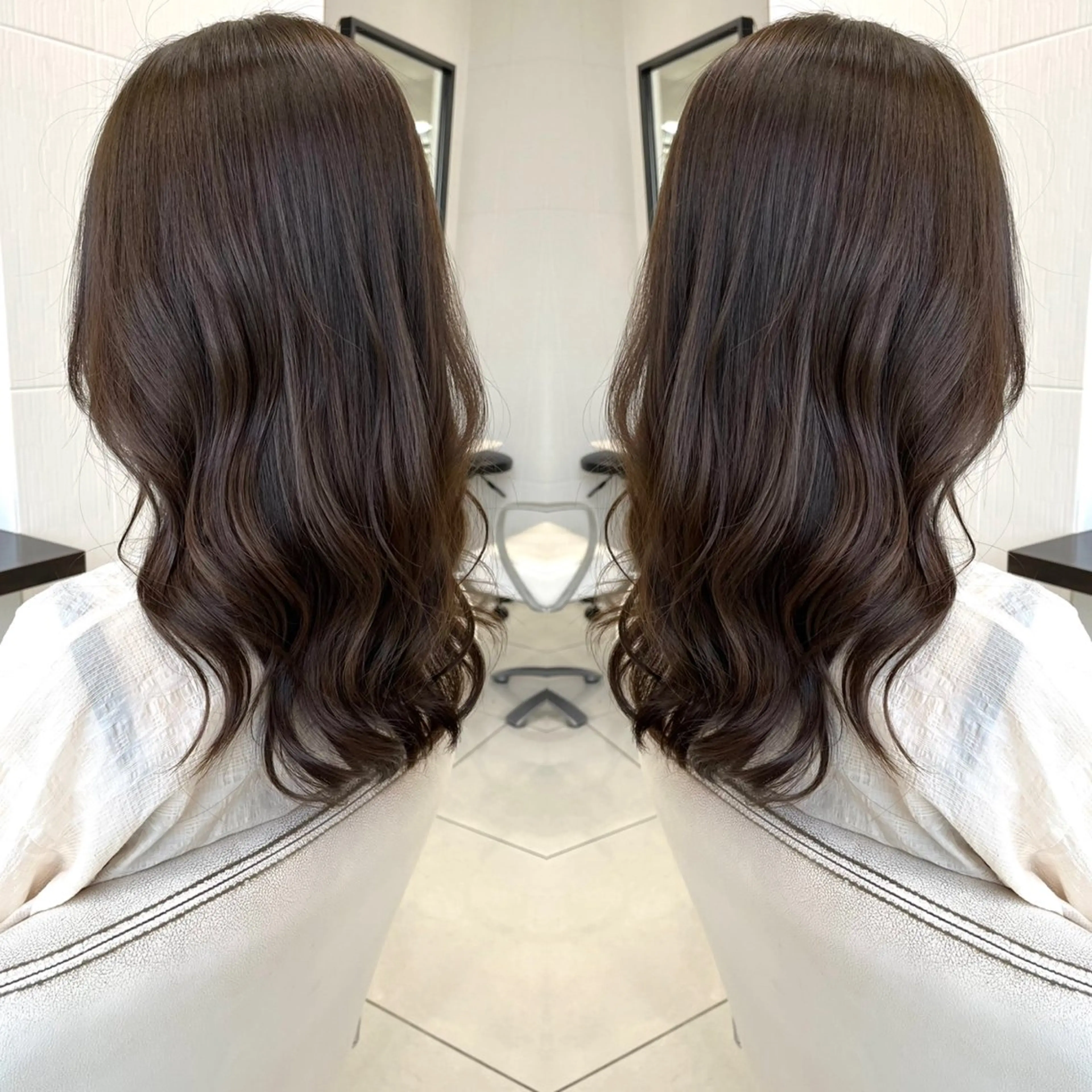 セミロング カラー ヘアカラー トリートメント ハタケヤマヨシキ ／BOOTHのヘアスタイル