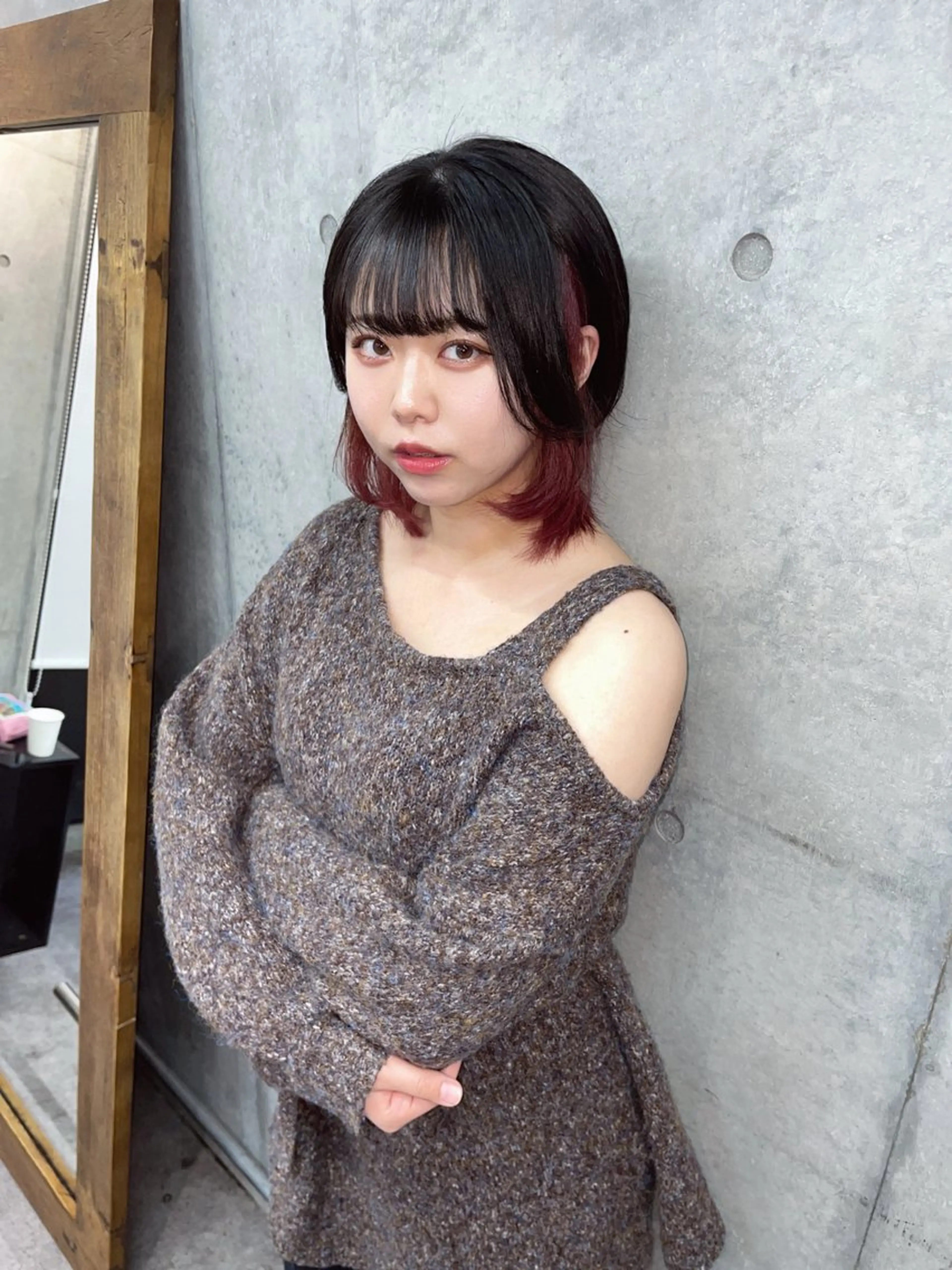 ミディアム カラー ダブルカラー レッドカラー カット ヘアカラー ★韓国メンズ/カラー /パーマrinka★のヘアスタイル