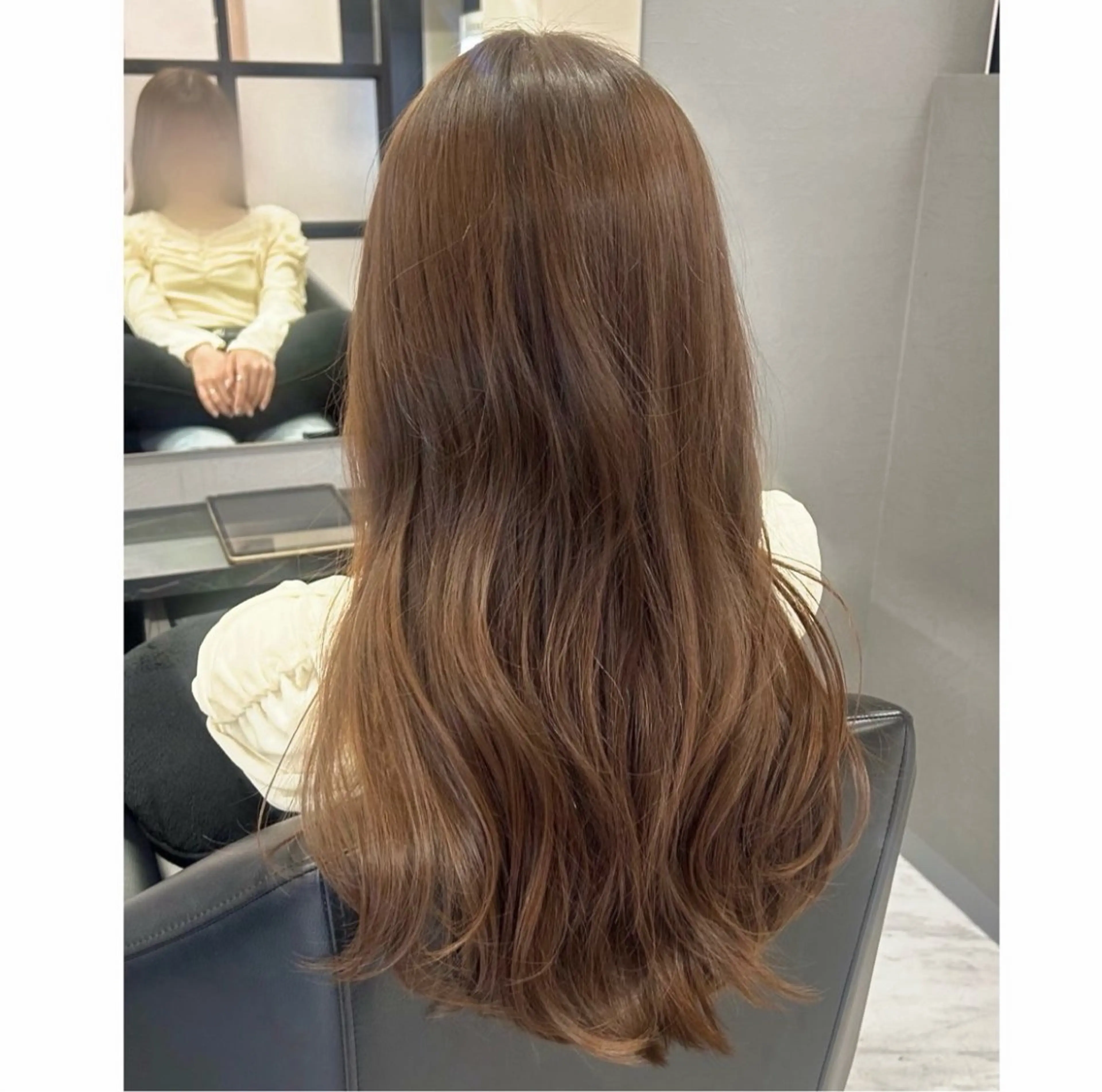 ロング カラー ベージュカラー イエローカラー カット パーマ 骨格/顔型/伏見/ 佐藤 里菜のヘアスタイル