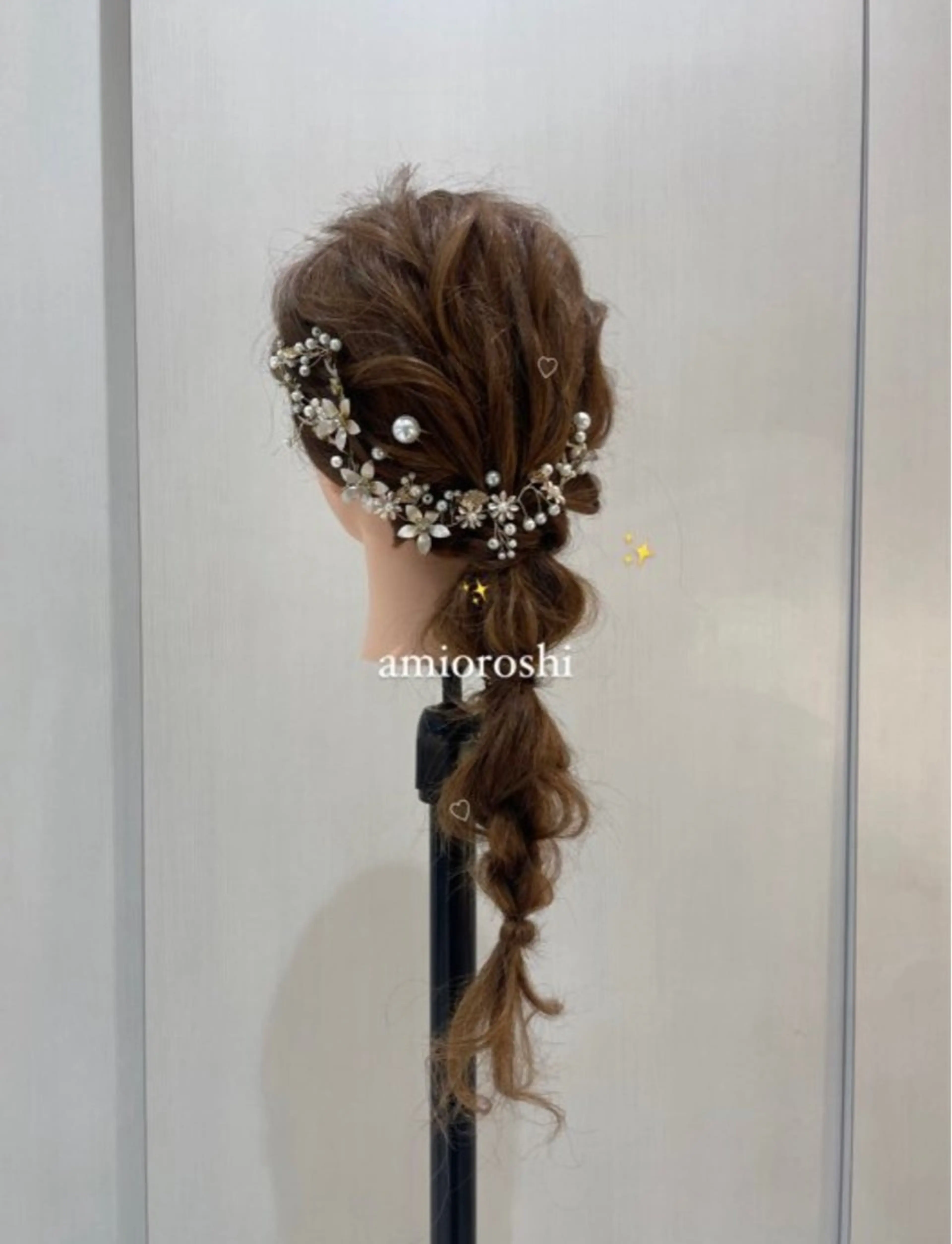 ロング ヘアアレンジ ヘアセット ブリーチなしカラー/ 暖色カラー/艶カラーのヘアスタイル