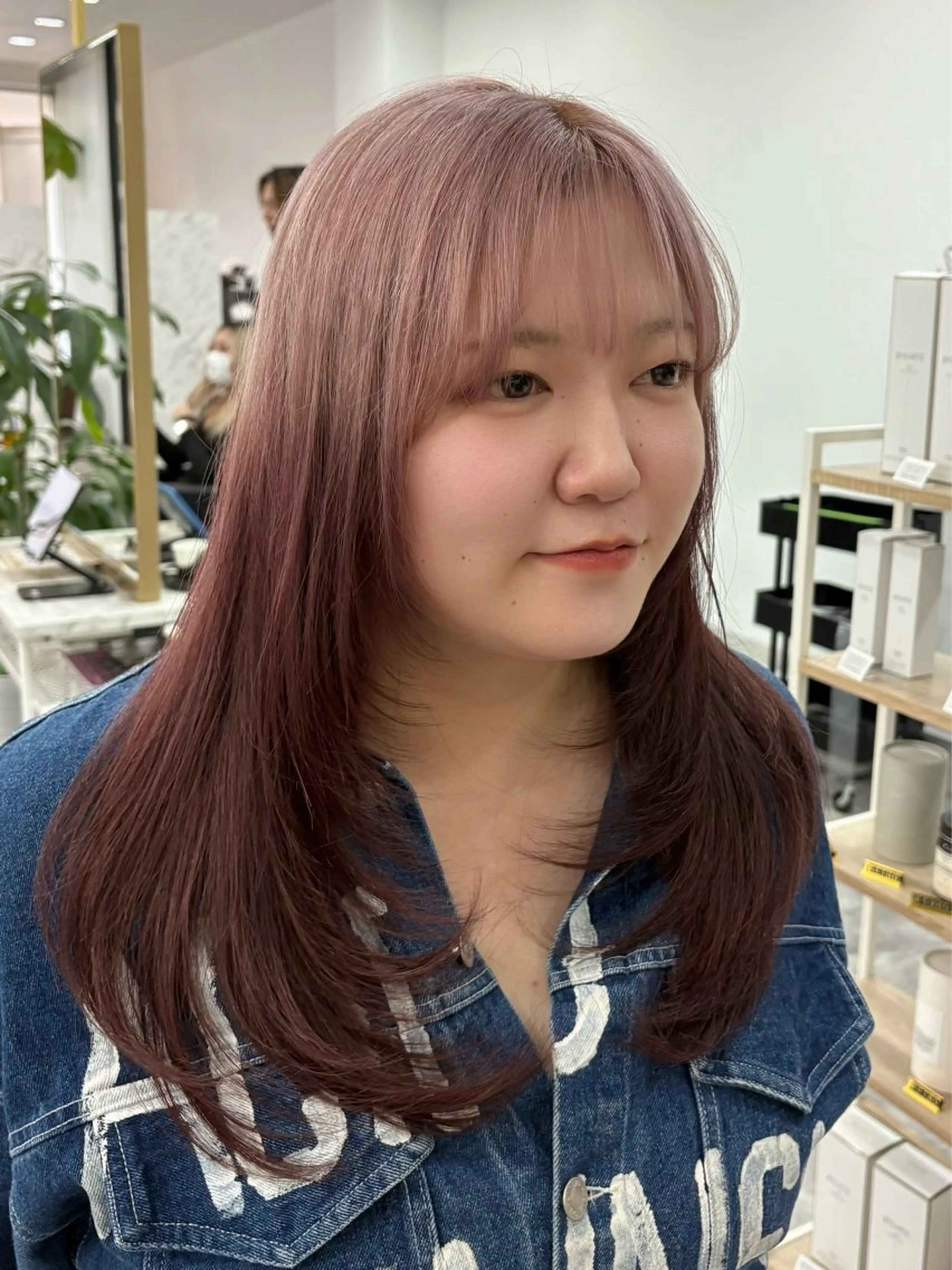 セミロング ヘアカラー トリートメント ROSEL はしぐち ななみのヘアスタイル