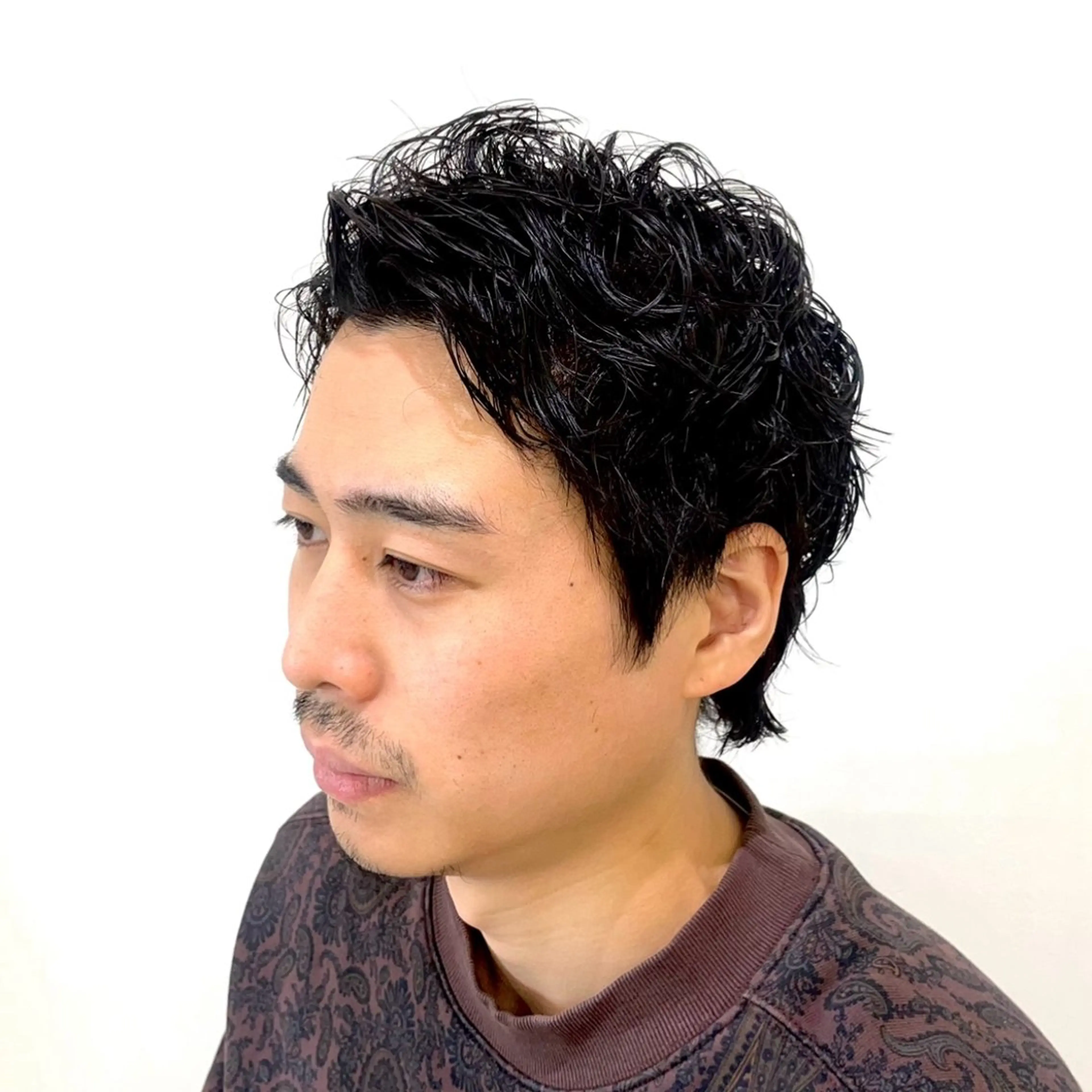 ショート パーマ メンズ ビジネス メンズパーマ スパイキーショート 刈り上げ メンズウルフカット カット ヘッドスパ メンズ支持率No.1 /大船メンズパーマのヘアスタイル