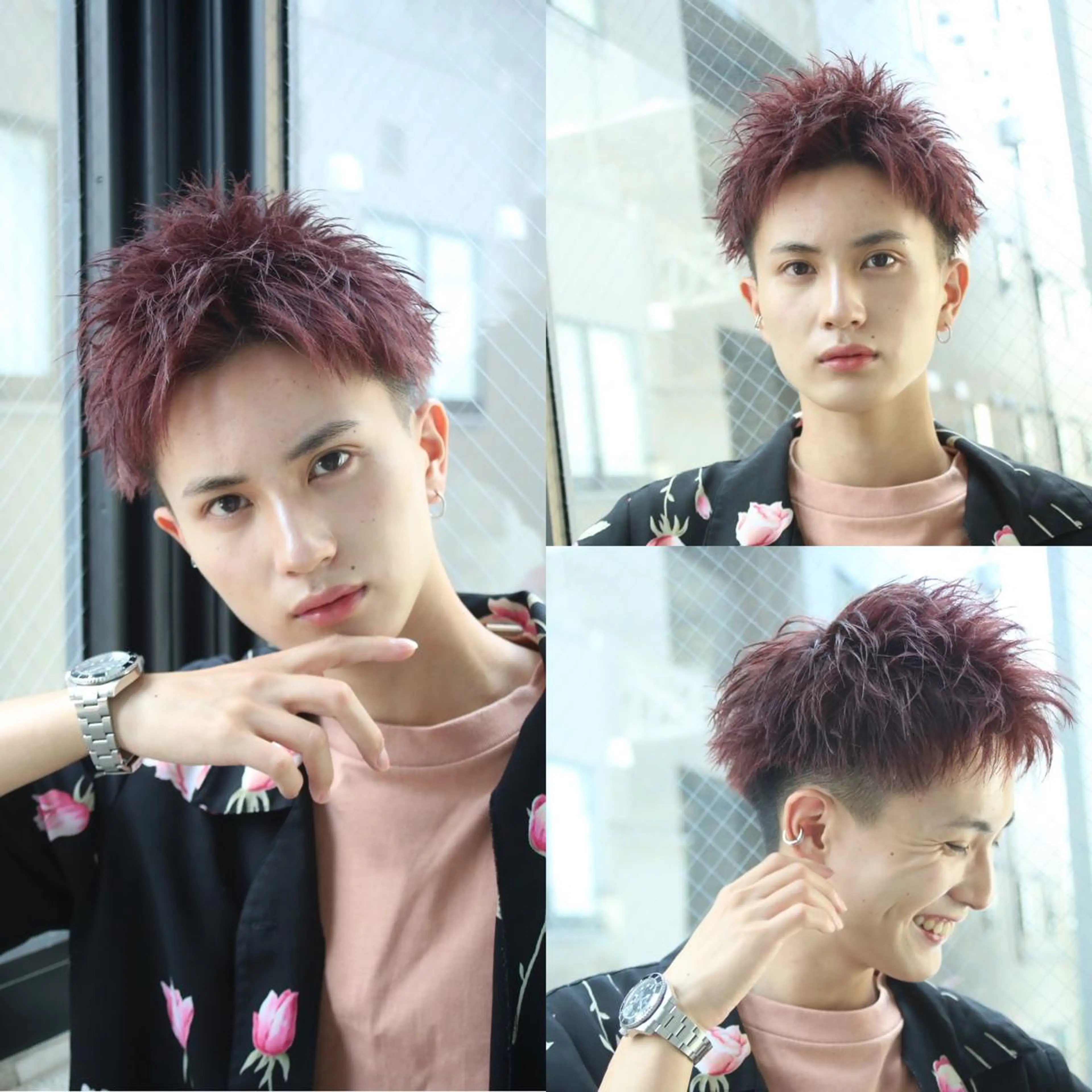 ショート カラー メンズ マッシュ メンズパーマ 波巻きパーマ カット ヘアカラー トリートメント ヘアセット 【メンズヘアの匠】 タニ　心斎橋　アメ村のヘアスタイル