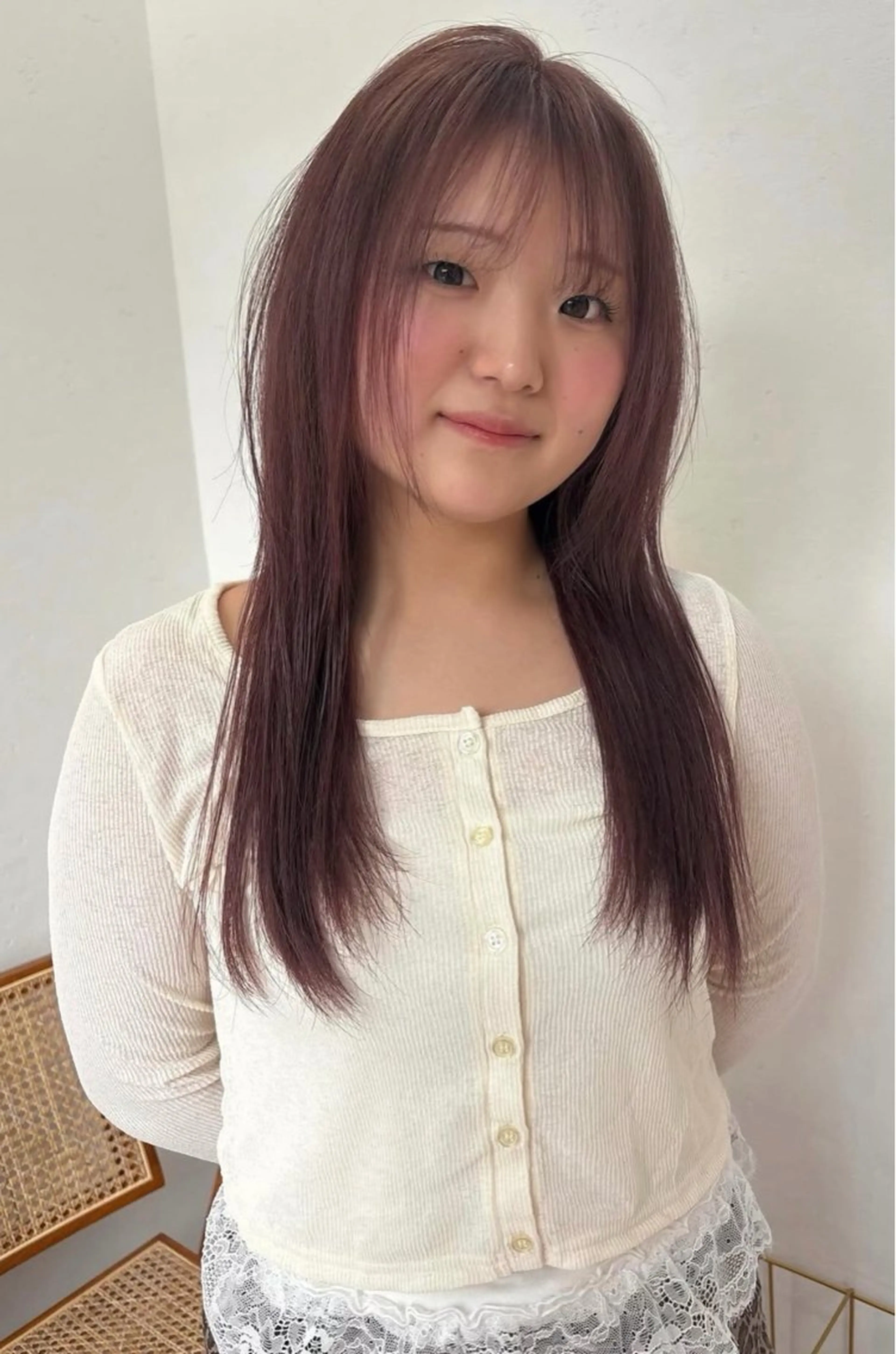 ロング カラー カット ヘアカラー トリートメント くびれヘア/髪質改善 はるのヘアスタイル