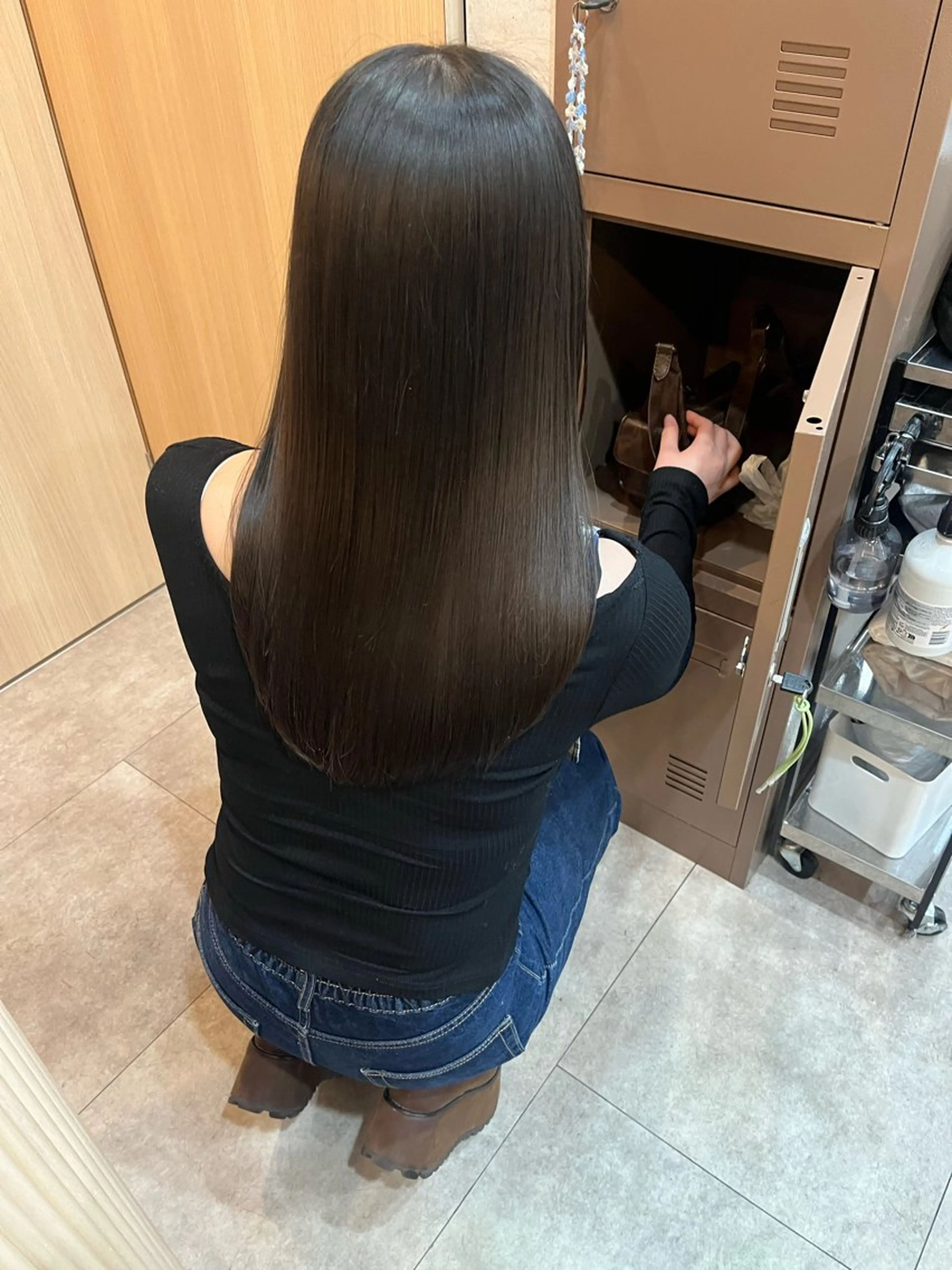 セミロング トリートメント 髪質改善/レイヤー/ ボブ/磯野史歩のヘアスタイル