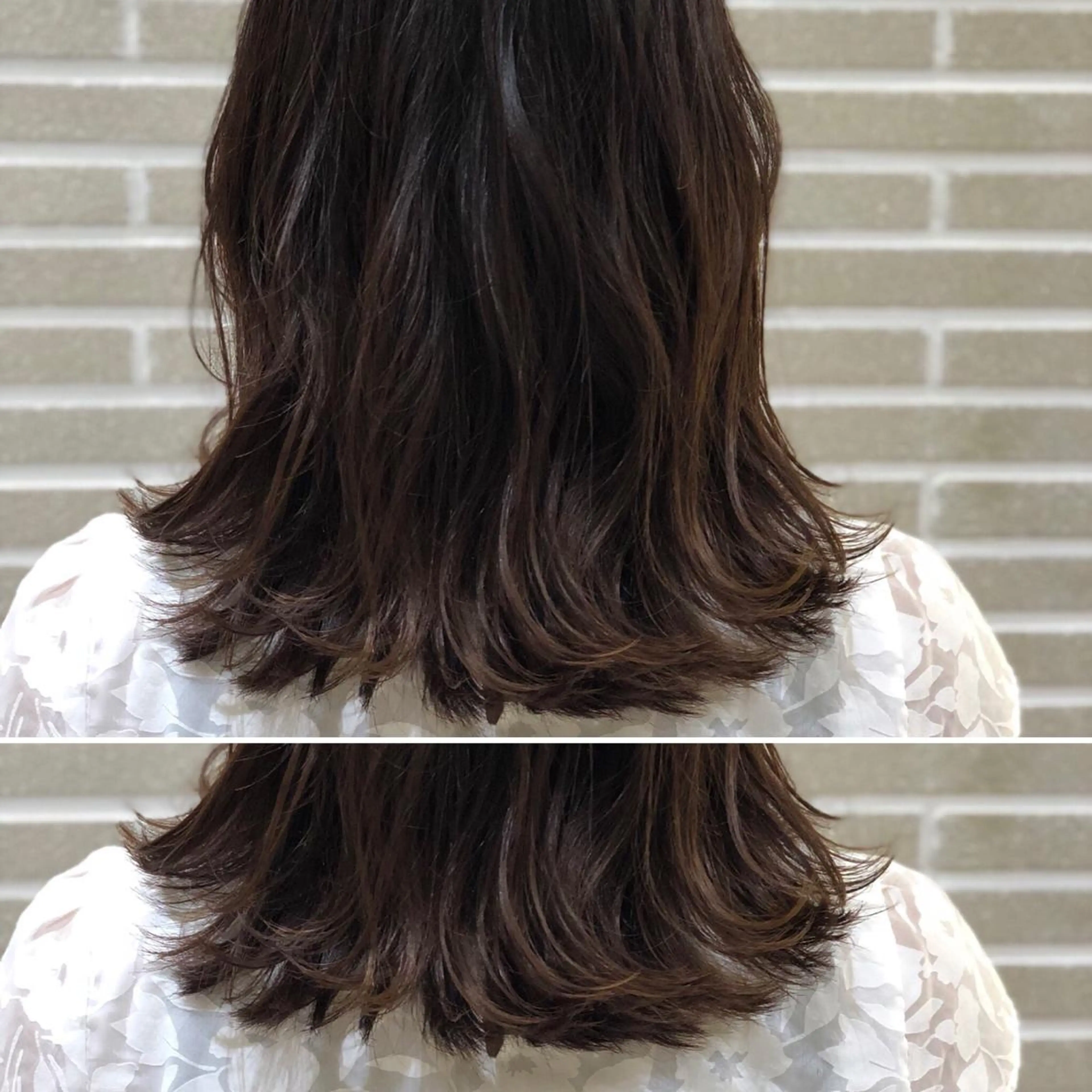 セミロング カラー カット ヘアカラー トリートメント 山北 咲子のヘアスタイル