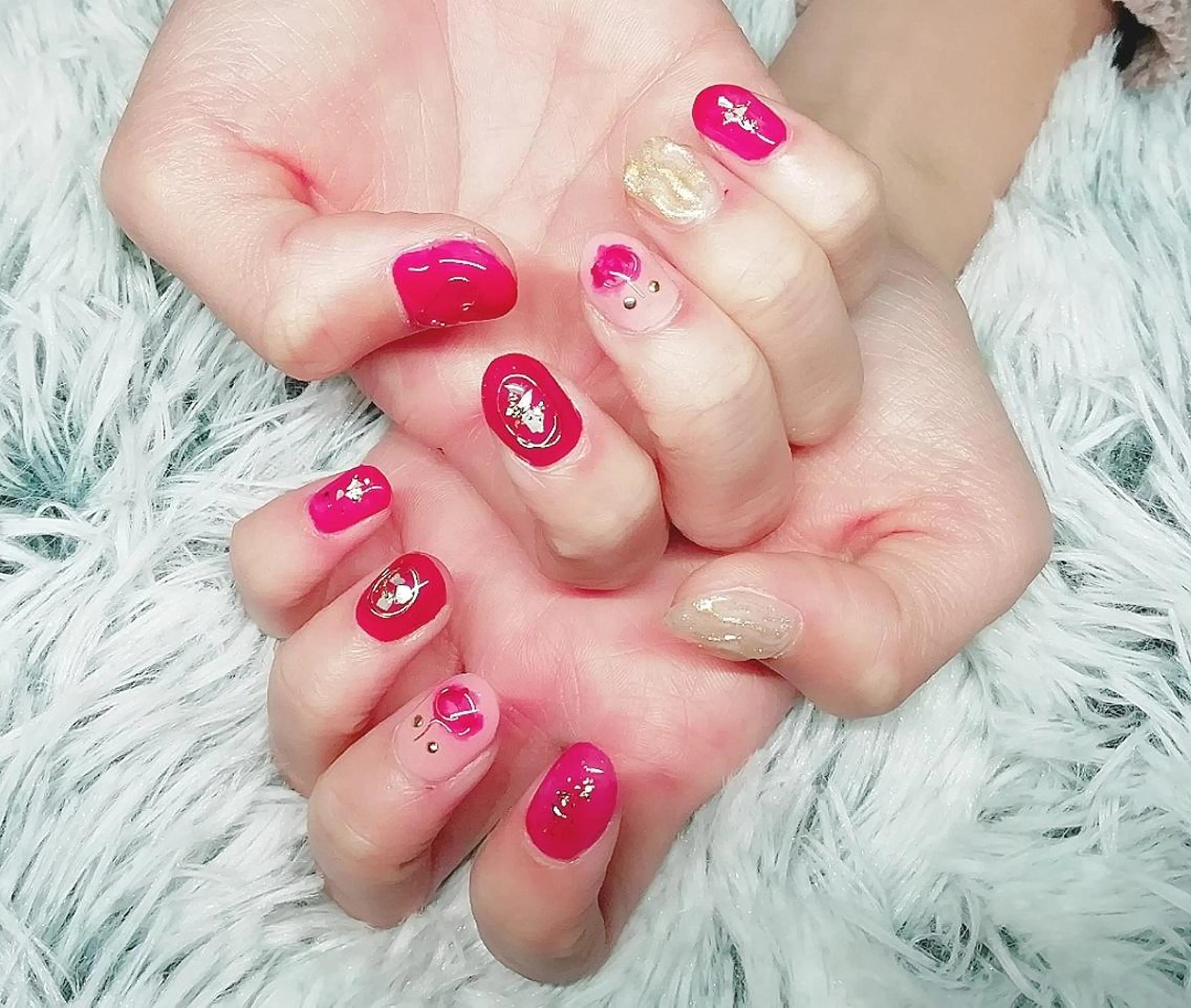 ネイル アートネイル 成人式 ひだか あいこのネイルデザイン