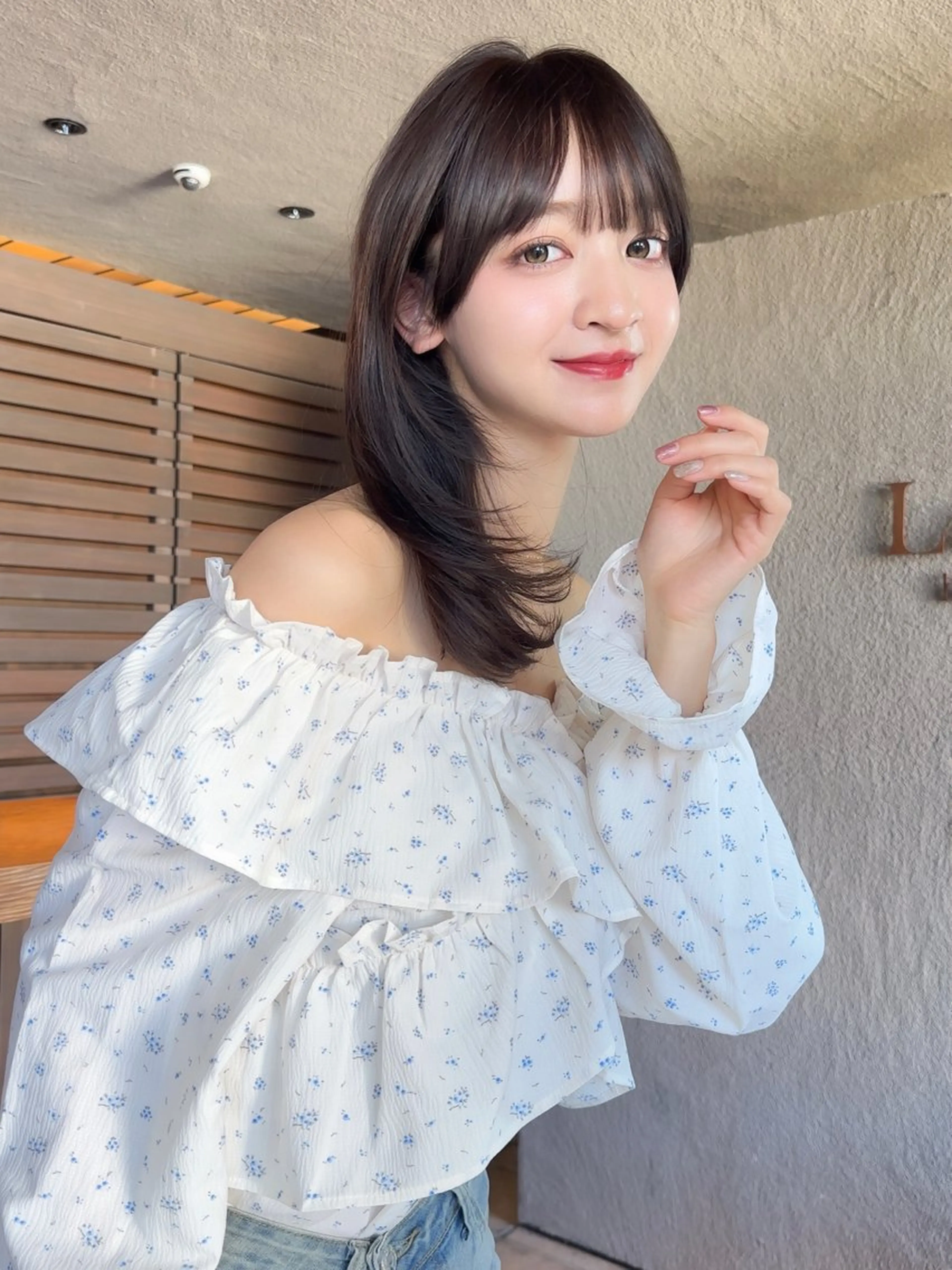 セミロング カラー 韓国風ヘア レイヤーカット カット ヘアカラー トリートメント 韓国ヘア/レイヤー /大嶽佑馬のヘアスタイル