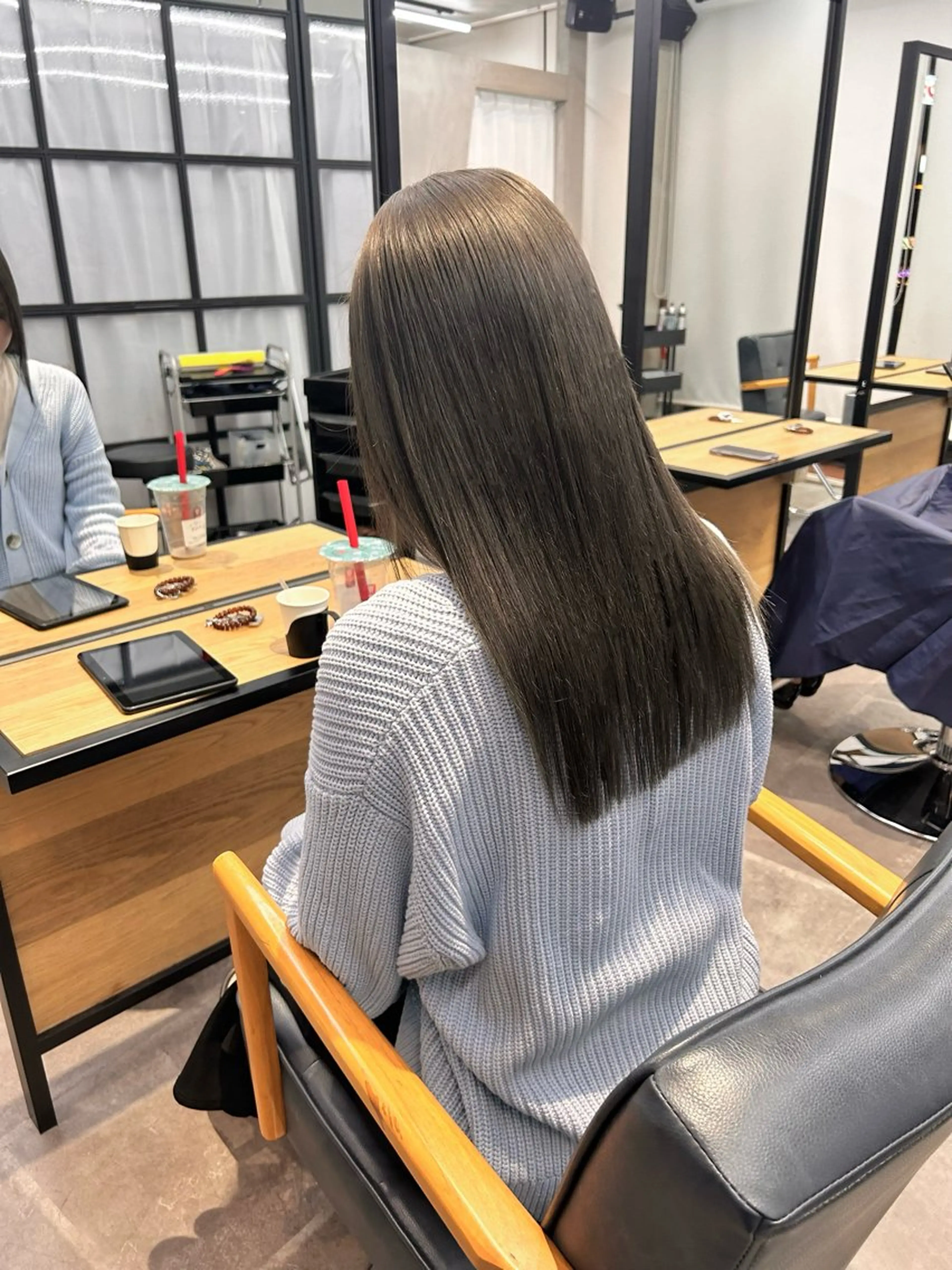 セミロング カラー 韓国×髪質改善カラー 💎hinaのヘアスタイル