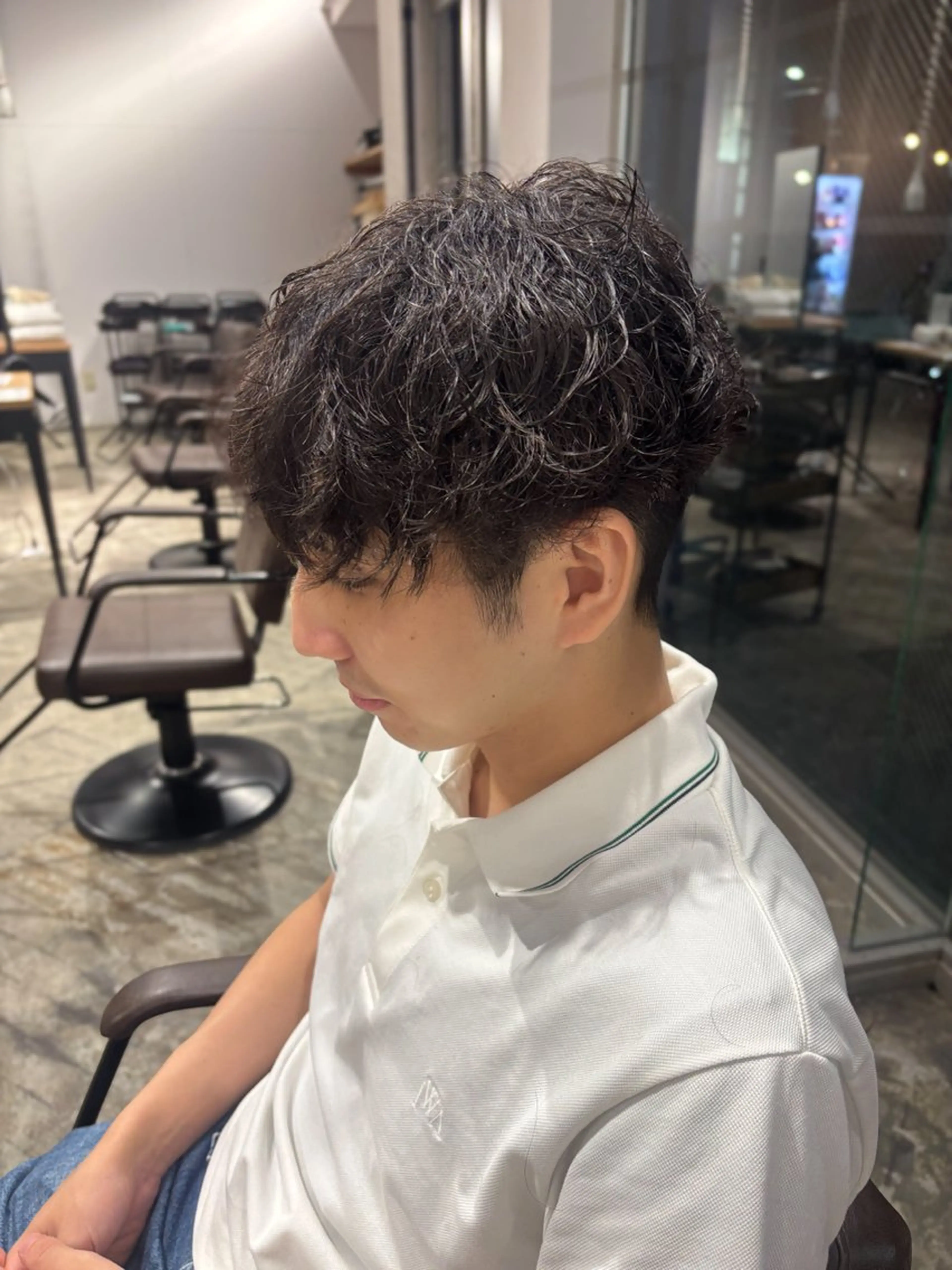 パーマ メンズ カット パーマ はっとり ななせのヘアスタイル