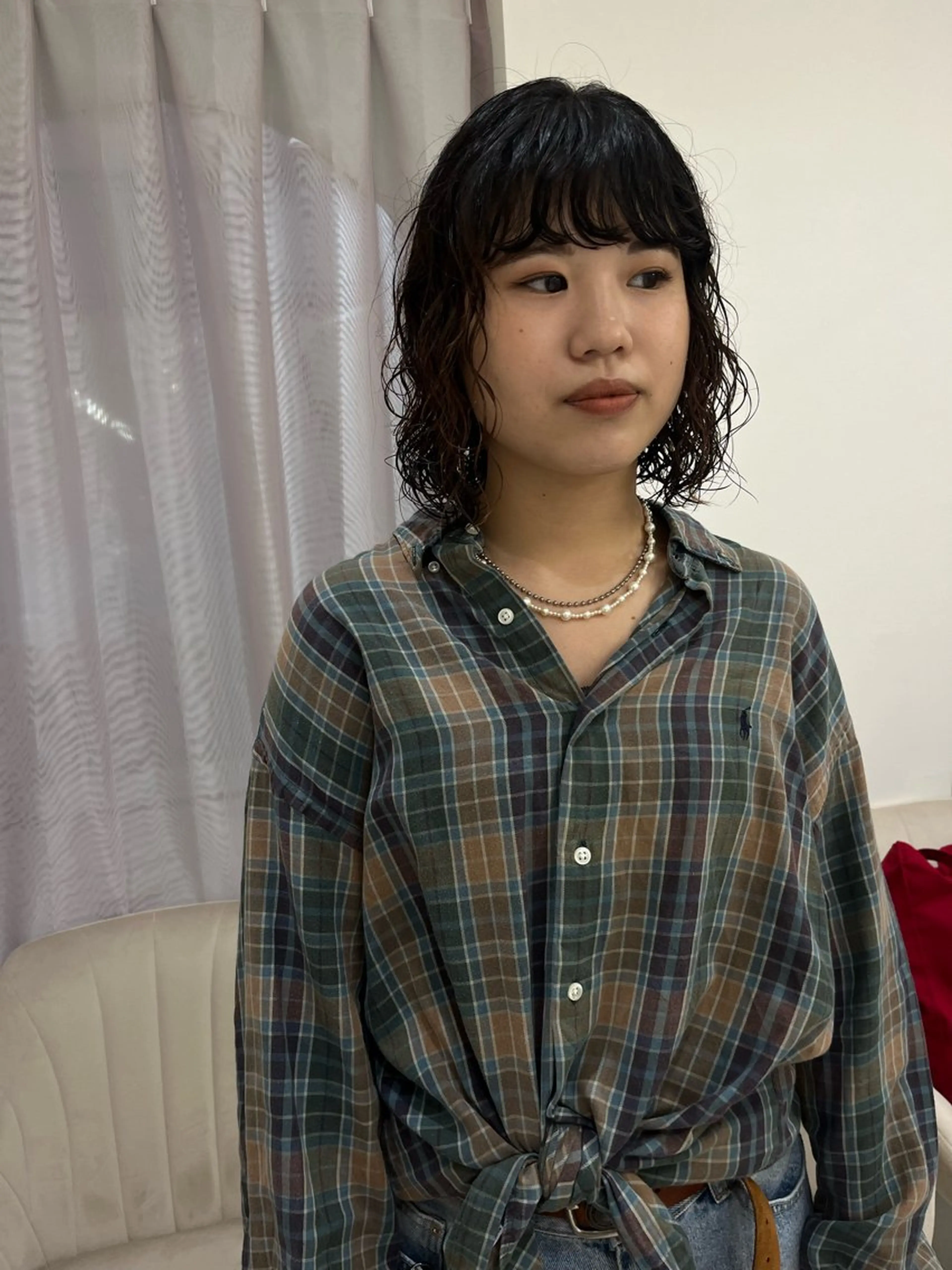 ショート パーマ カット パーマ トリートメント 松村 澪里のヘアスタイル