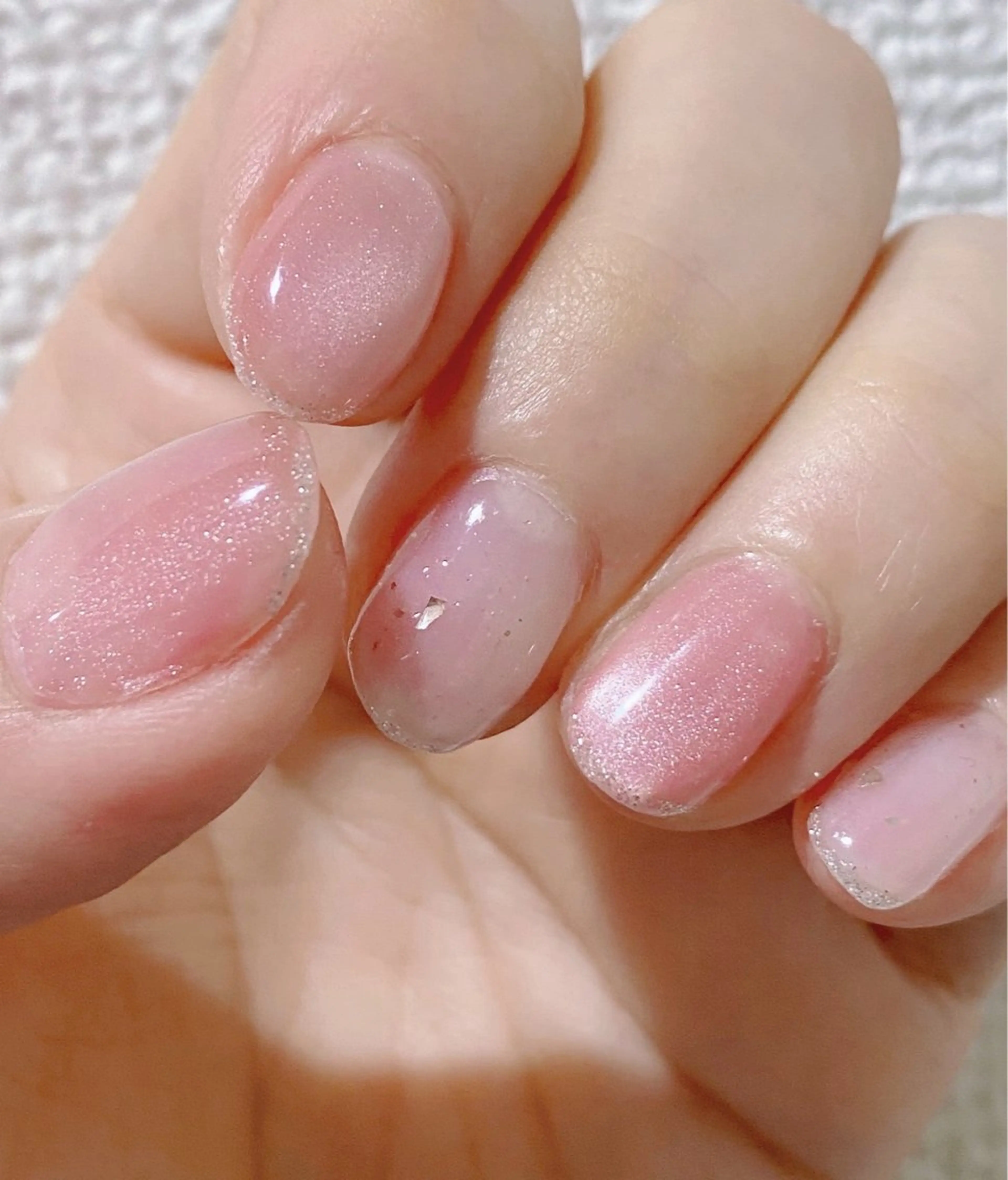 ネイル ラメ(グリッター) ピンク 春ネイル Nail Salon K 🧸美爪育成のネイルデザイン