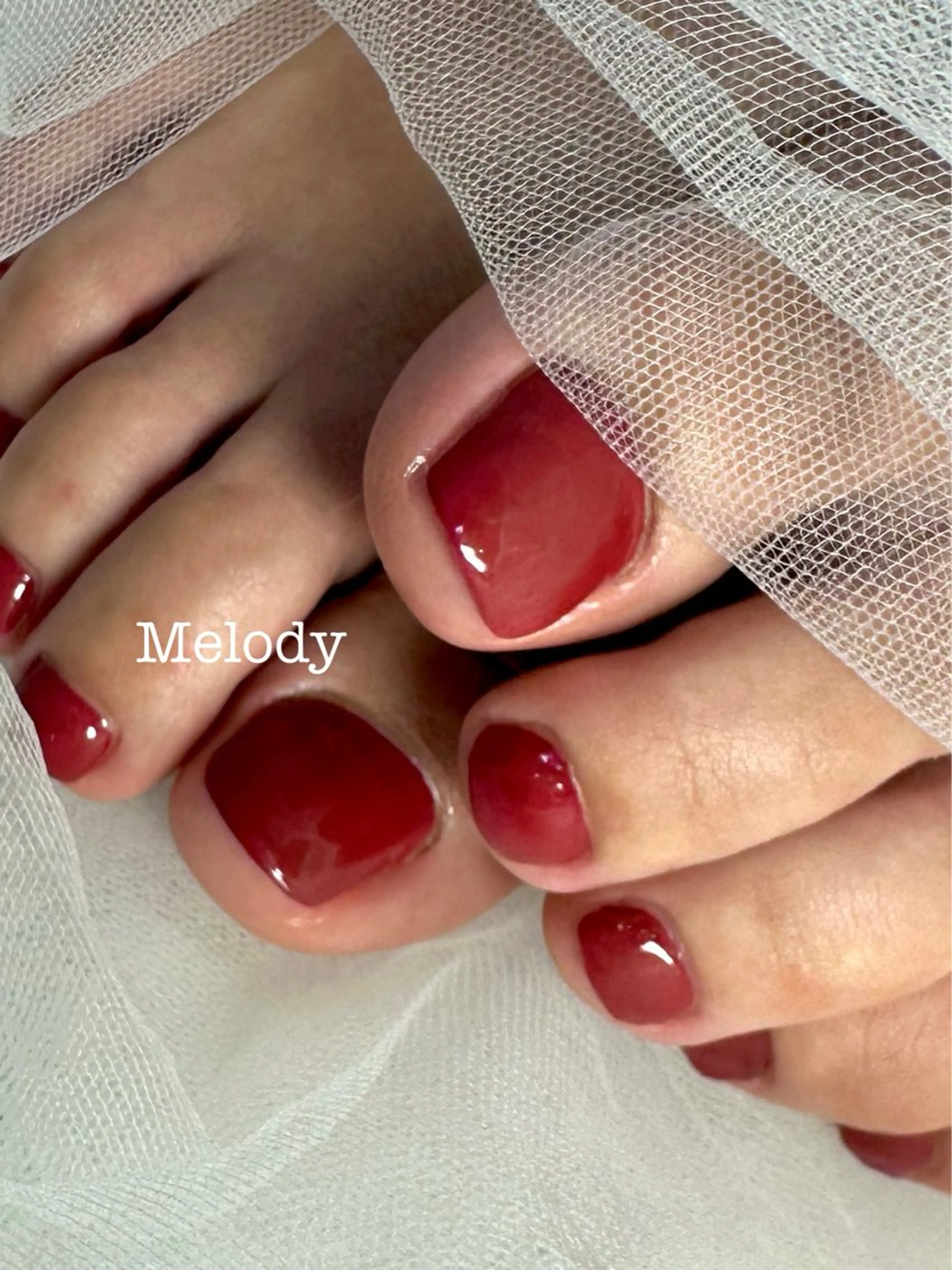 【初回・Foot Nail】ワンカラーorラメ　マグネット・フラッシュ可の写真