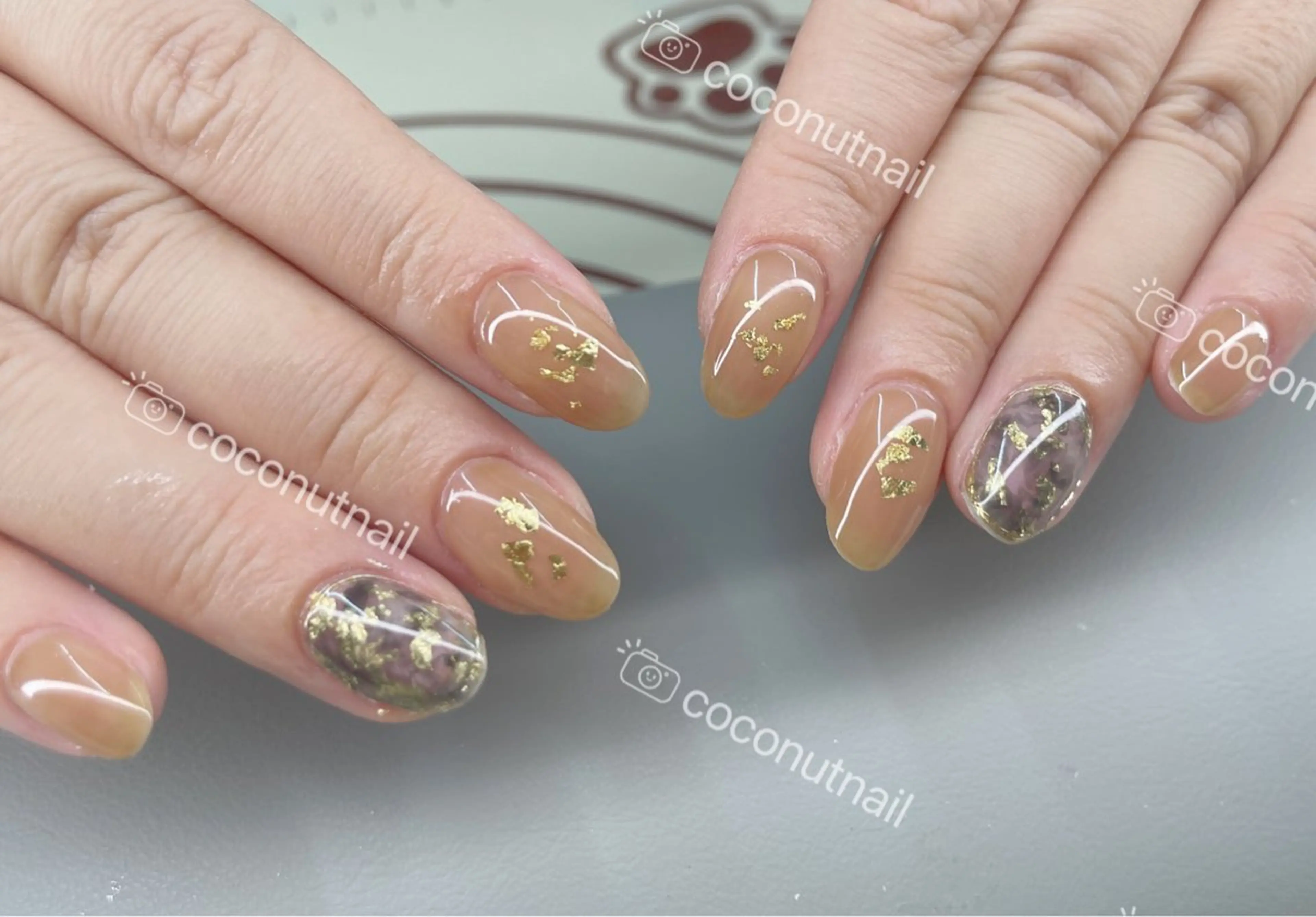 ネイル ハンドネイル 神田 ココナッツのネイルデザイン