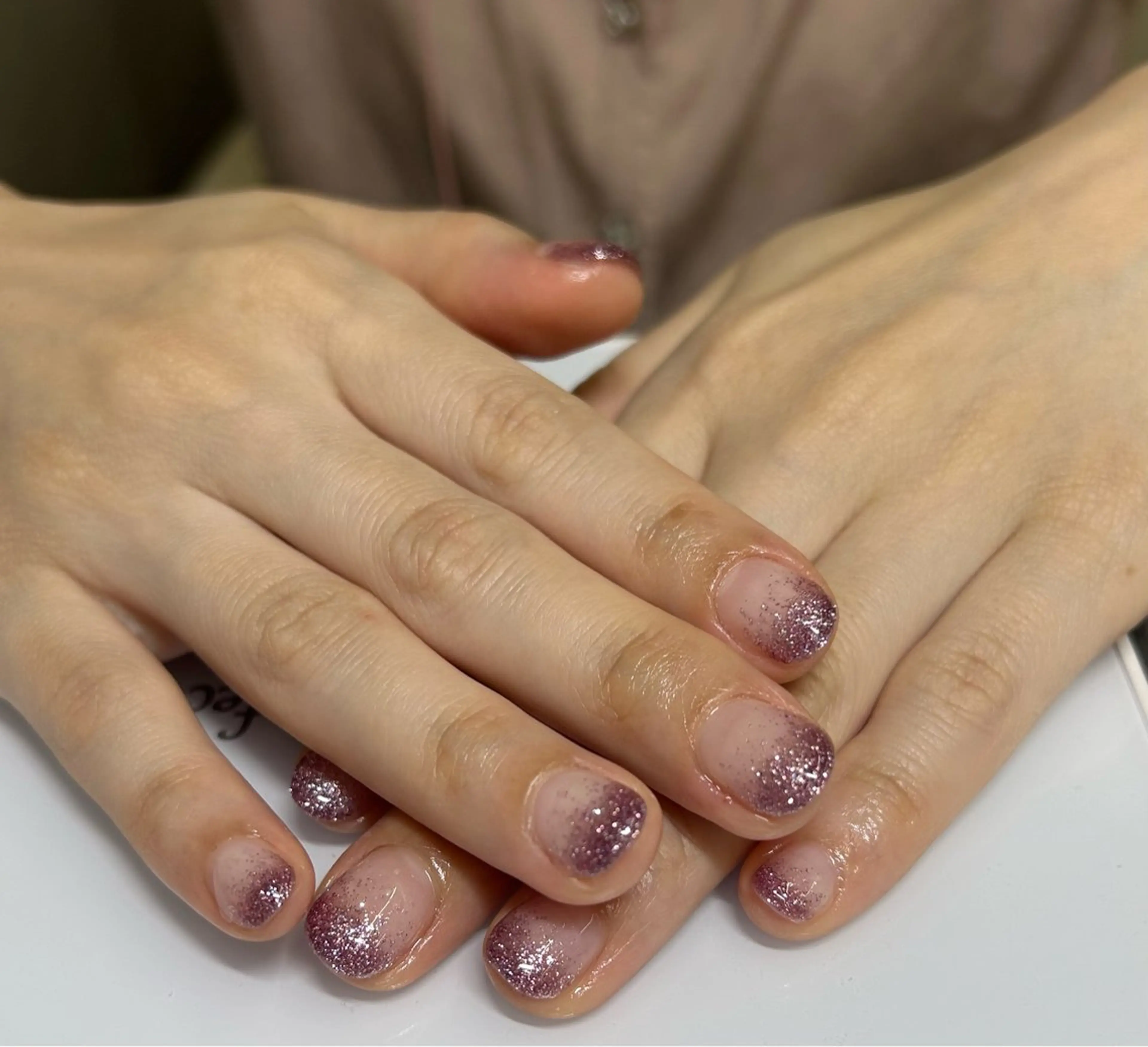 ネイル グラデーション ラメ(グリッター) ラメグラデーション AIushe平井店 ななみのネイルデザイン