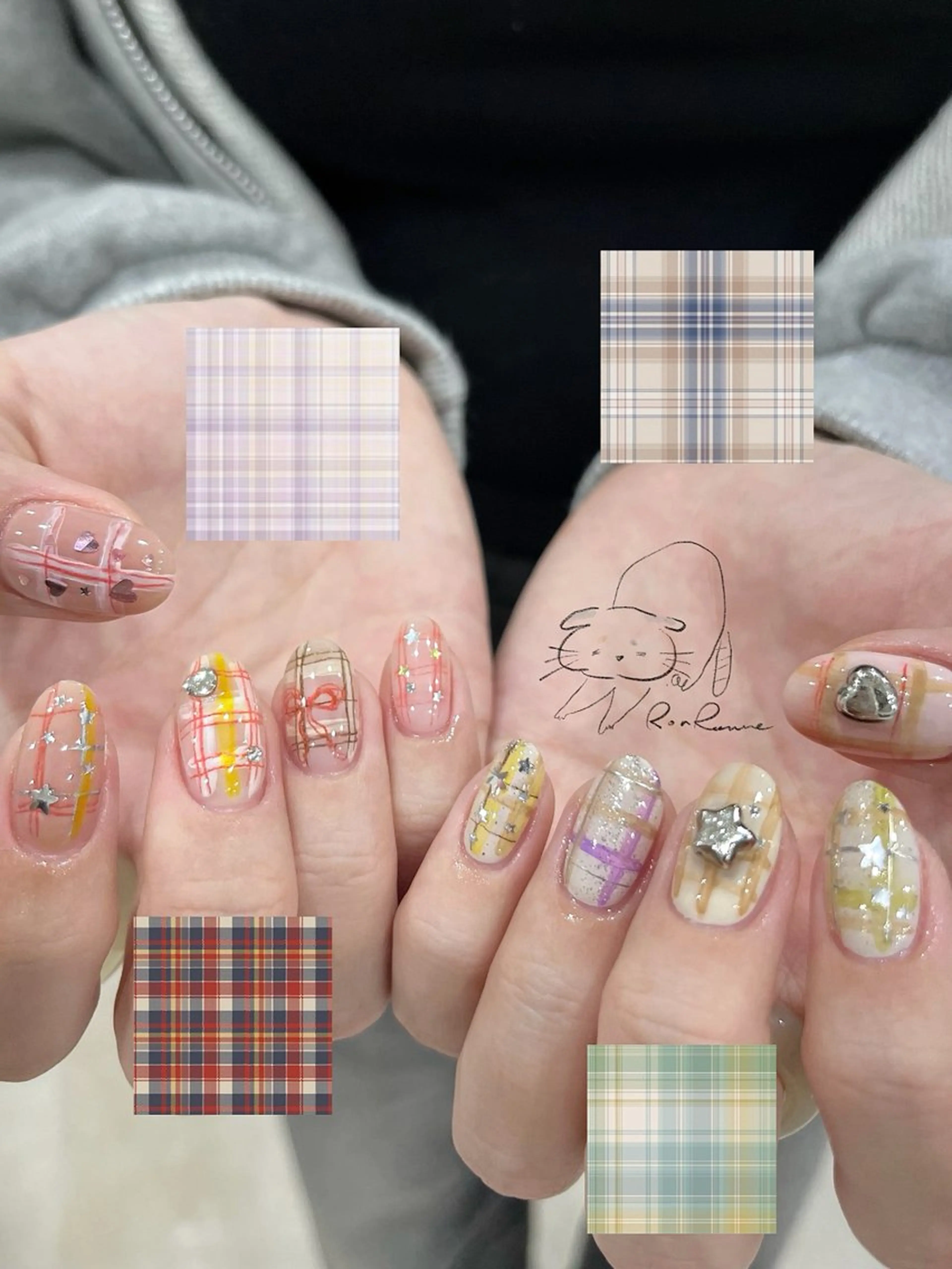 ネイル オーロラネイル 長さ出し フレンチネイル ジェルネイル ミラーネイル ハンドネイル Cho Artネイル所属・ronronne .のネイルデザイン