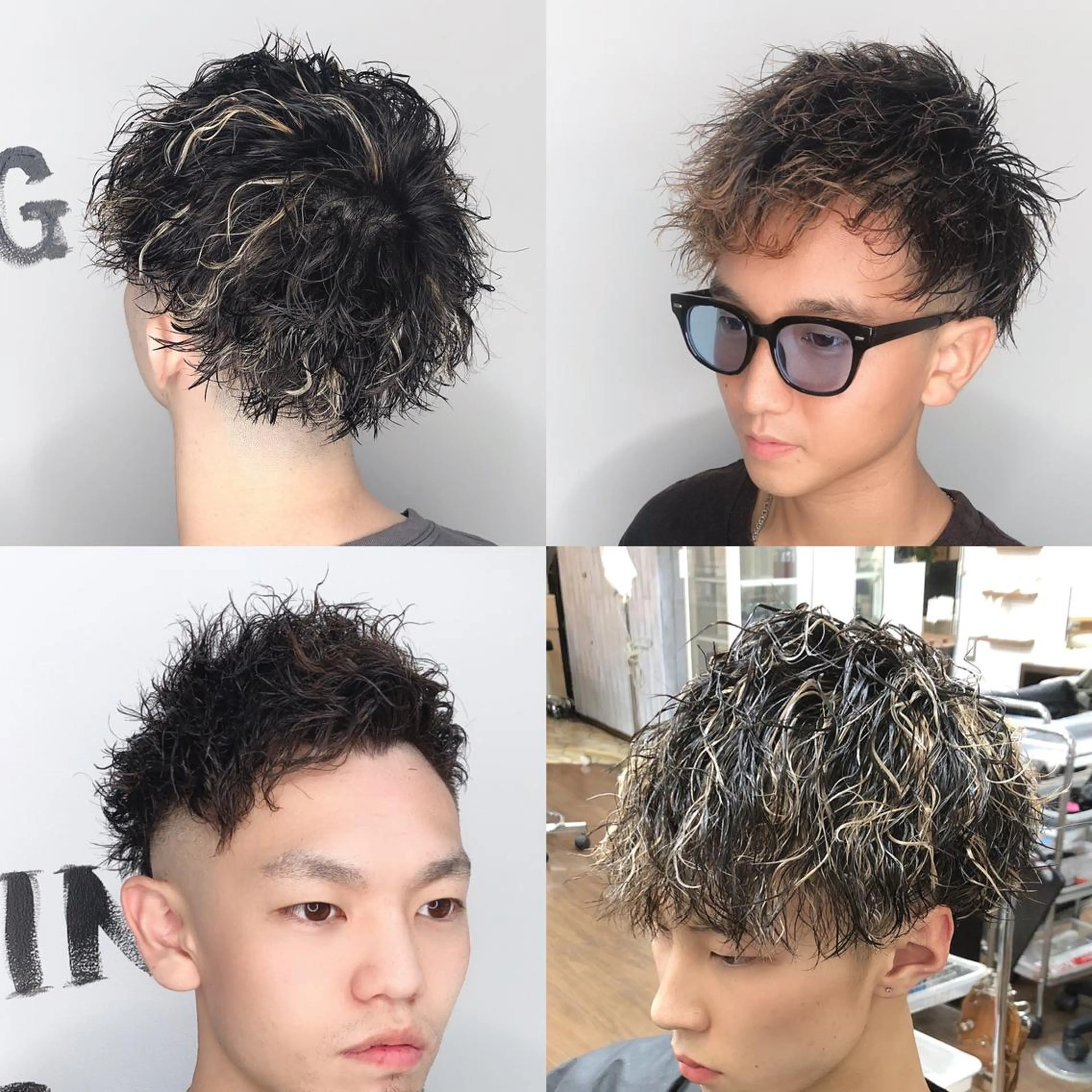 メンズ メンズパーマ カット パーマ エクステ・髪質改善・ ブリーチ・吉田大介のヘアスタイル