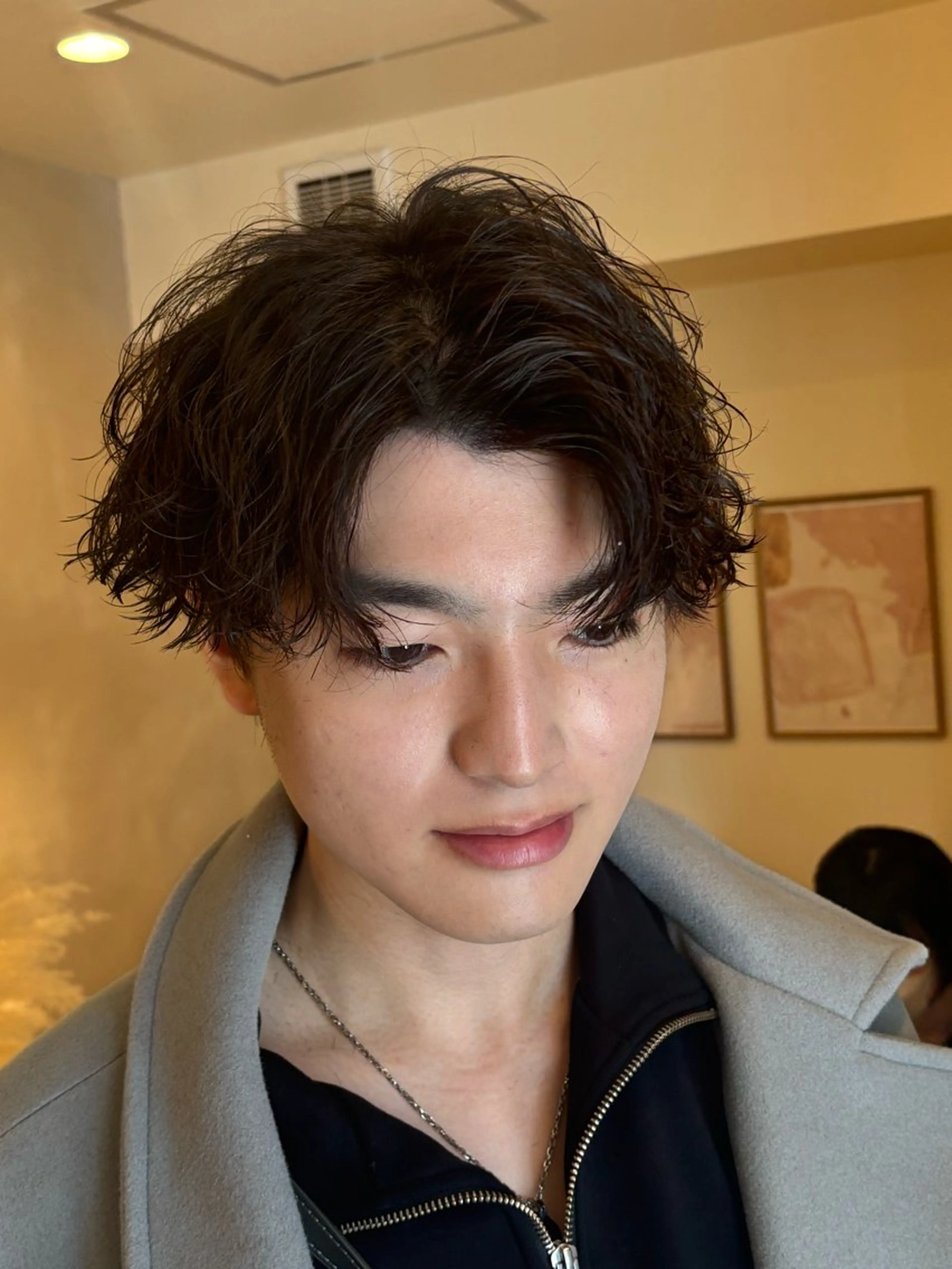 ショート パーマ メンズ カット パーマ トリートメント パーマ職人DAIKI ツイスパ/波巻きのヘアスタイル