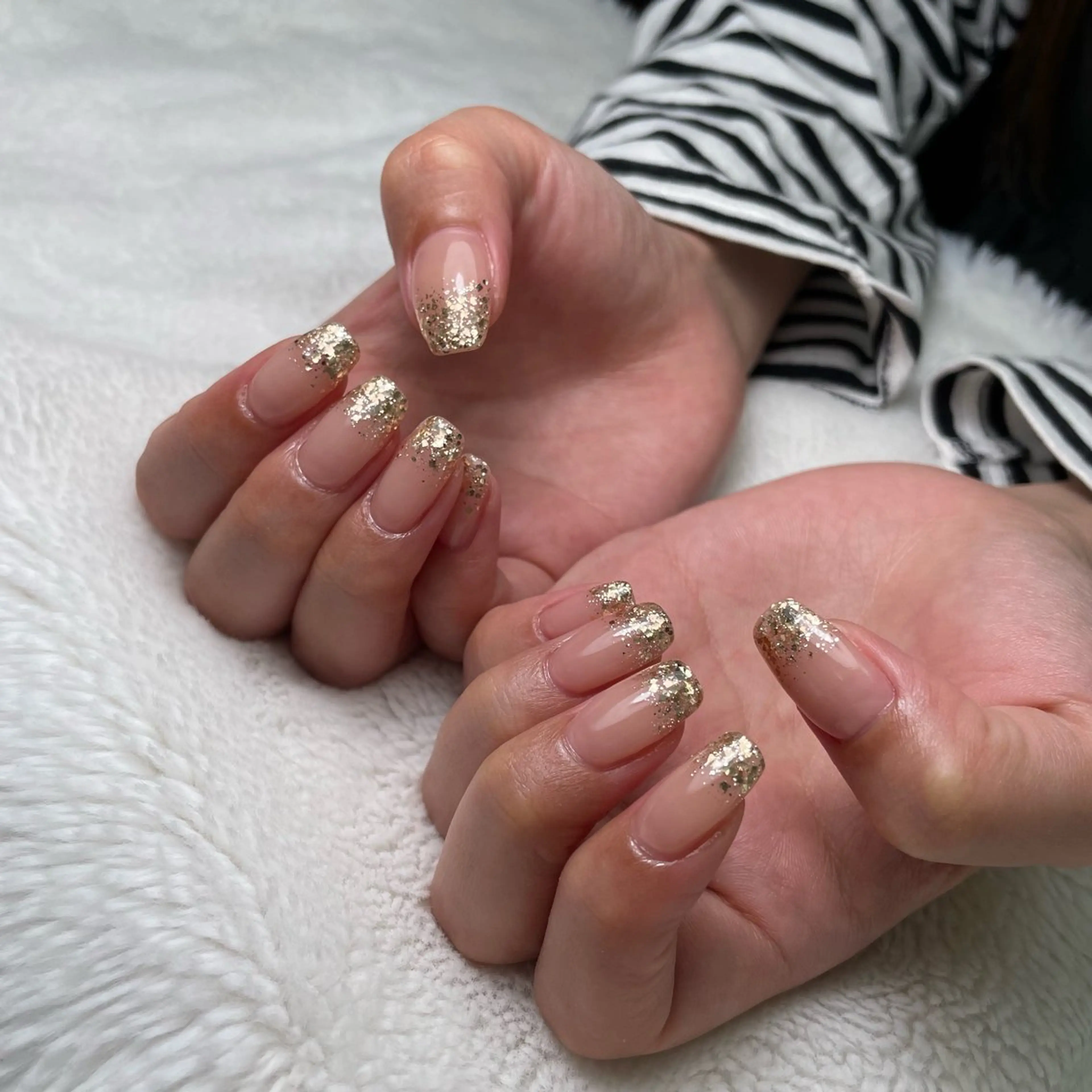 ネイル グラデーション ラメ(グリッター) ラメグラデーション kipinail 川﨑えりかのネイルデザイン