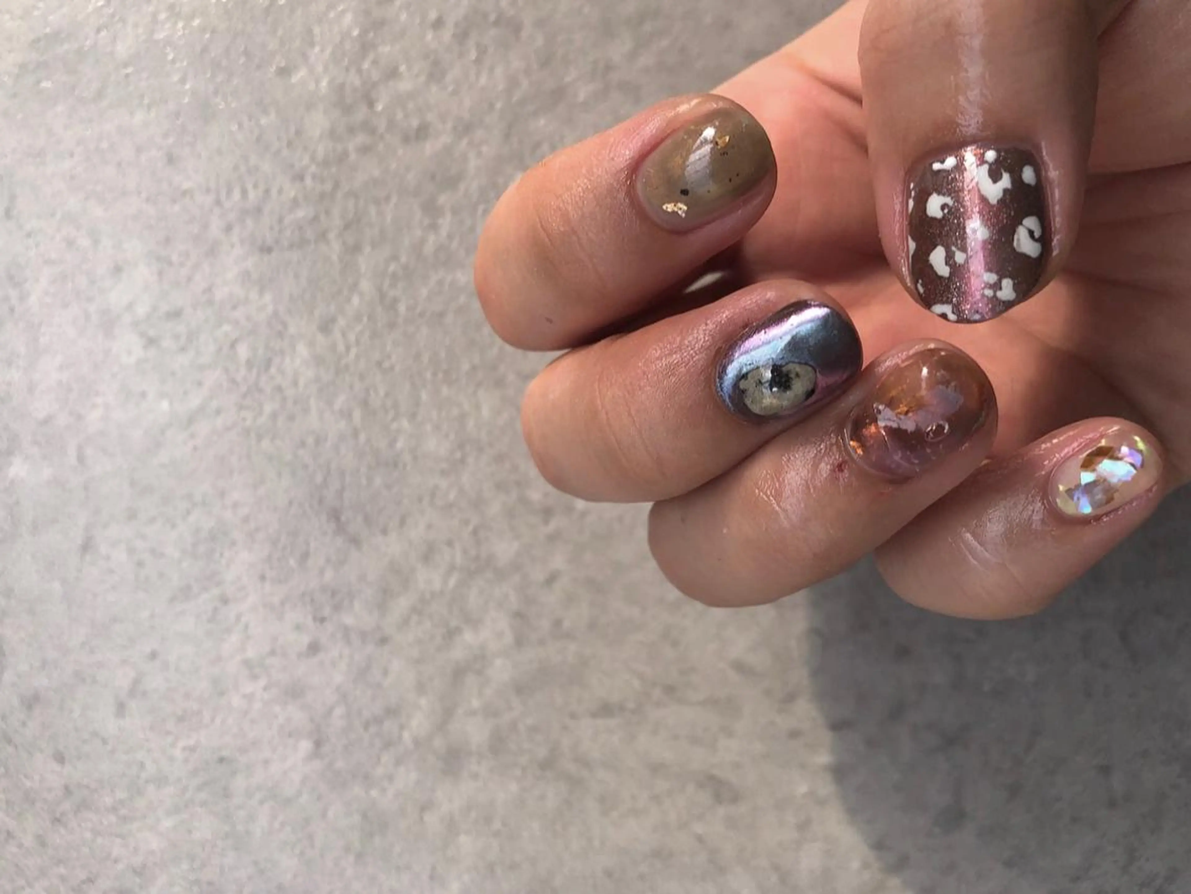 ネイル べっ甲ネイル マグネットネイル ミラーネイル ハンドネイル パラあり！フィルイン 美フォルムのネイルデザイン