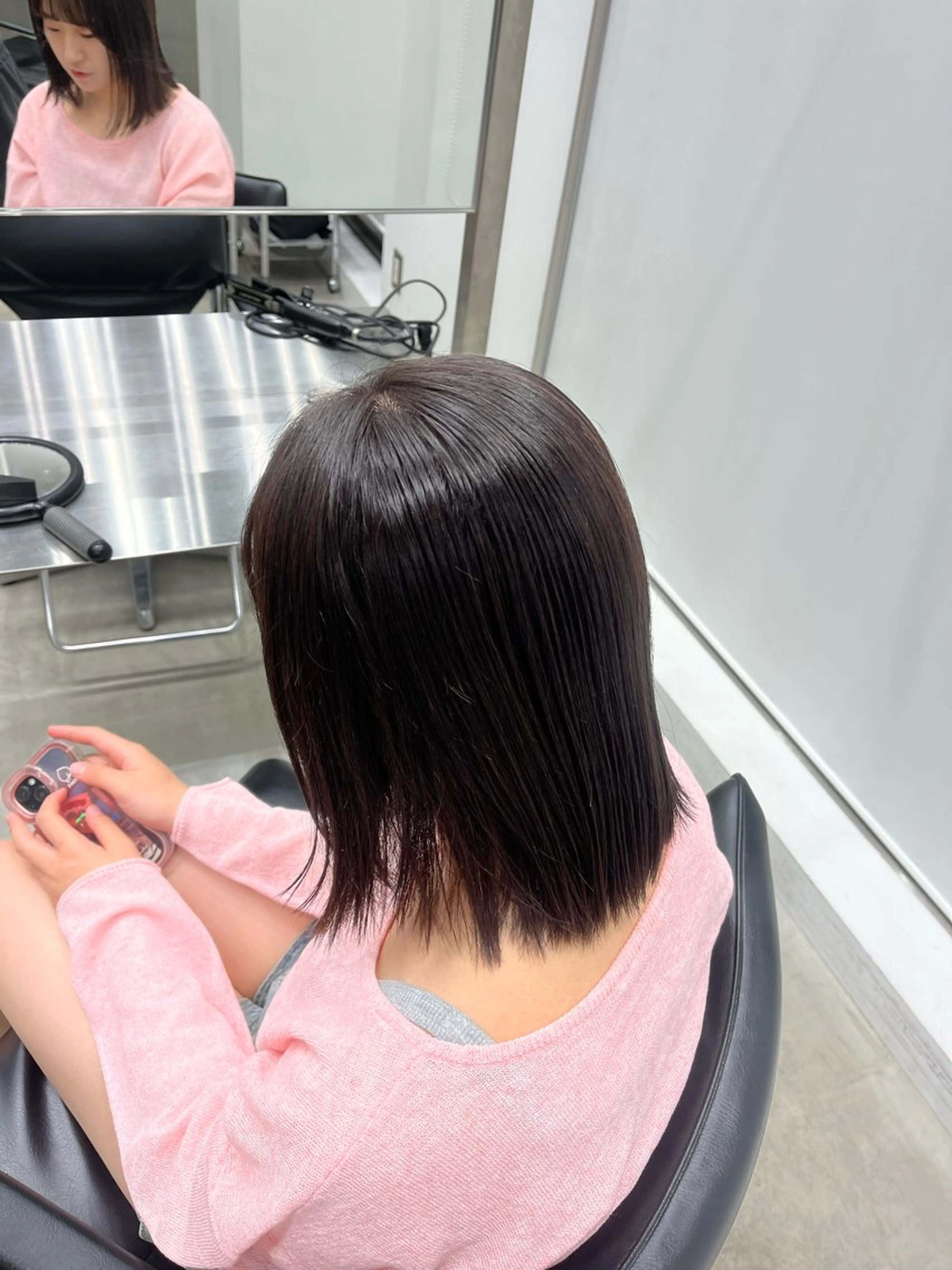 ミディアム カラー 夏果⭐︎fifth 天神 海外風パーマのヘアスタイル